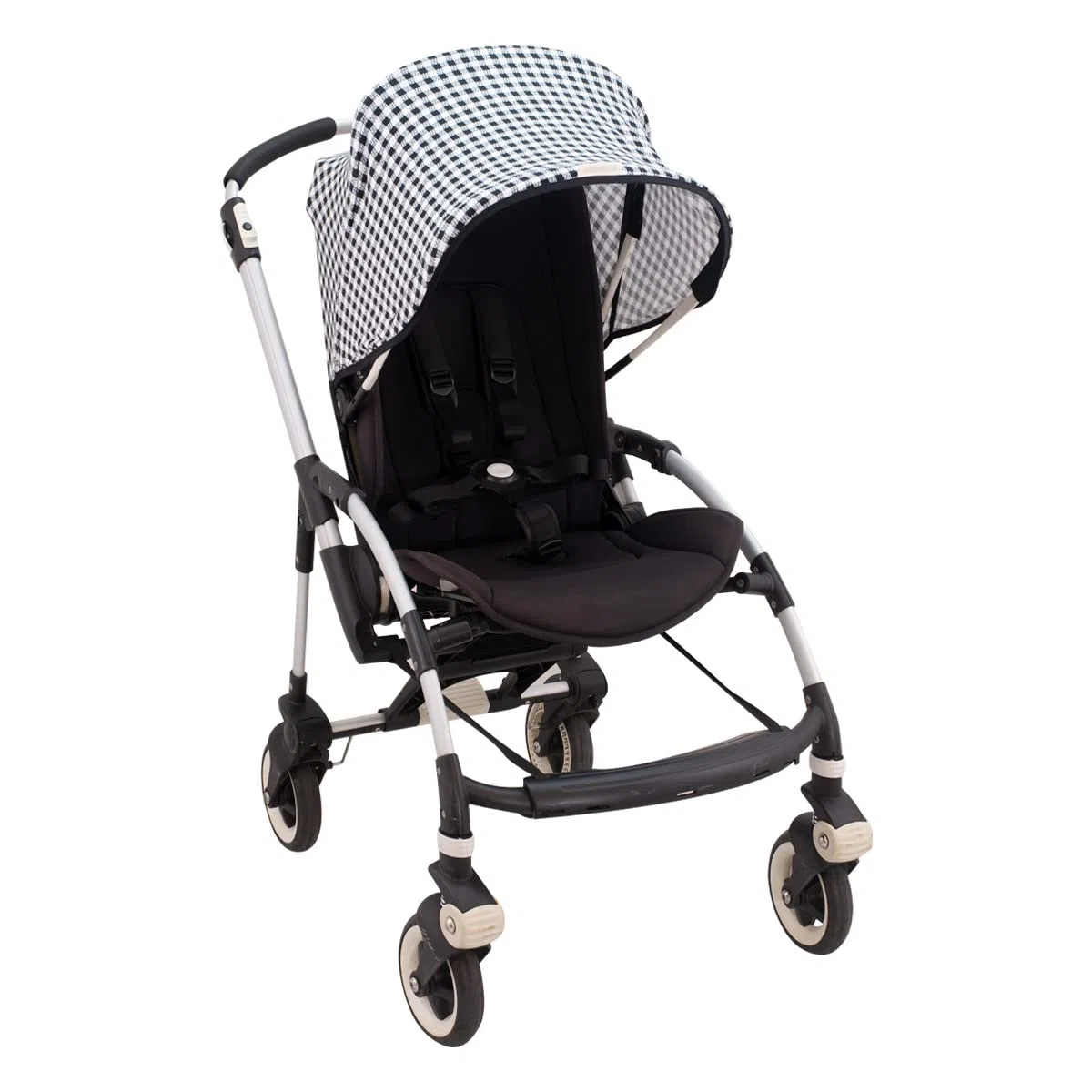 JYOKO KIDS Capota para Silla de Paseo y Cochecito de Bebé compatible con Bugaboo Bee 3, Bee plus, Bee 5, Elaborada en Tejido de Algodón Elástico, Suave y Transpirable (Vichy)