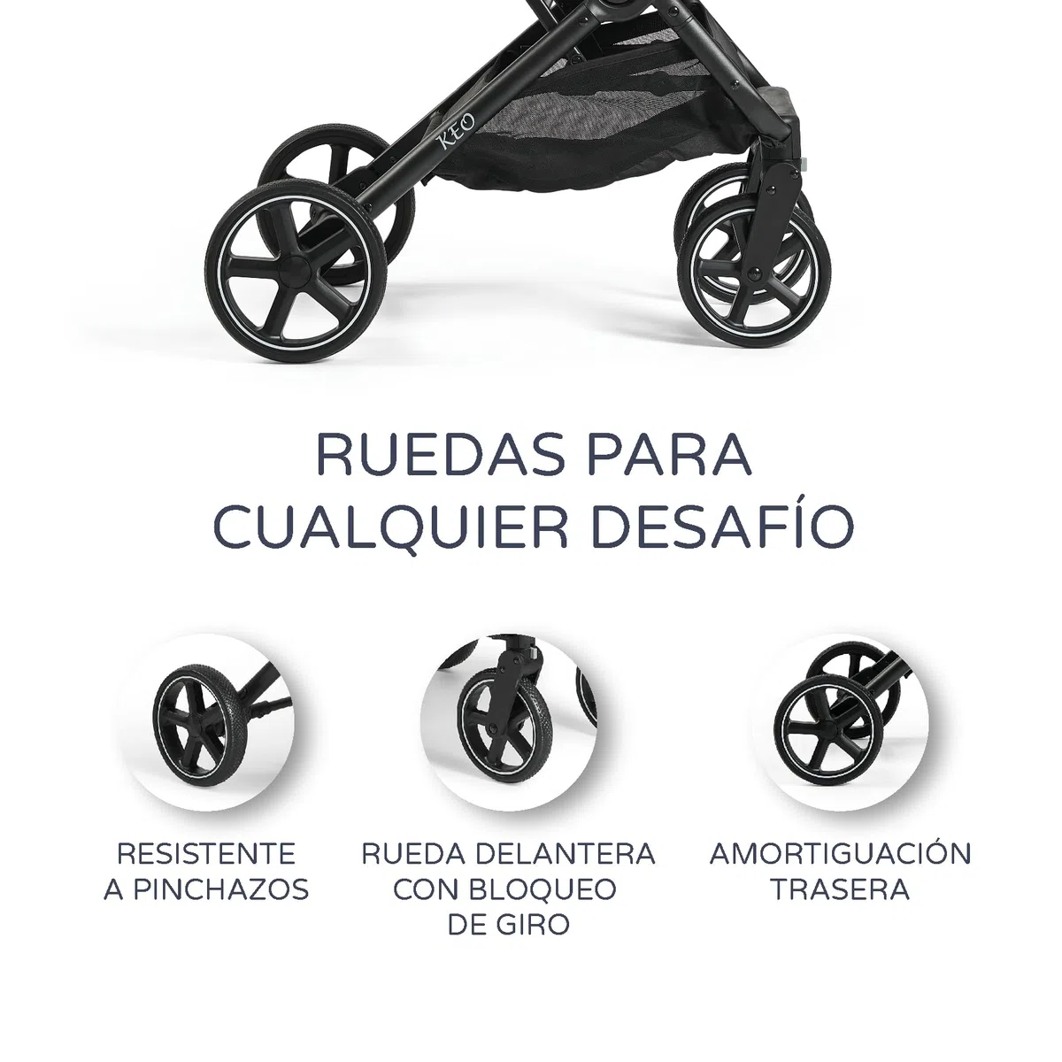 MS BabyWorld – Keo – Silla de paseo ligera hasta 22 kg | Capota extensible | Plegado tipo libro | Ultraligera y compacta | Ruedas grandes (Verde)