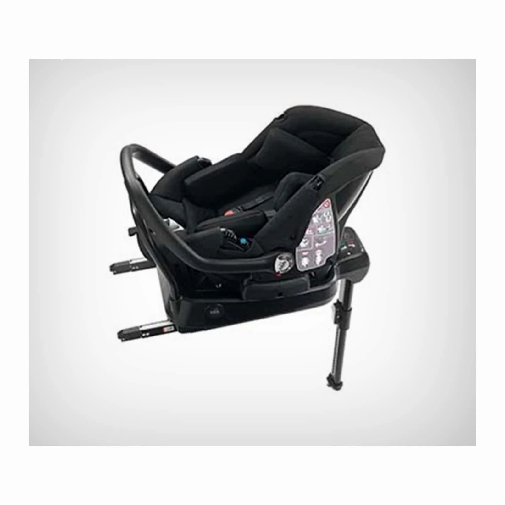 CAM Il Mondo del Bambino - art.S132/T023 - Base 2 en 1 para Silla de Coche - Made in Italy - ideal de 40 a 75 cm - NEGRO