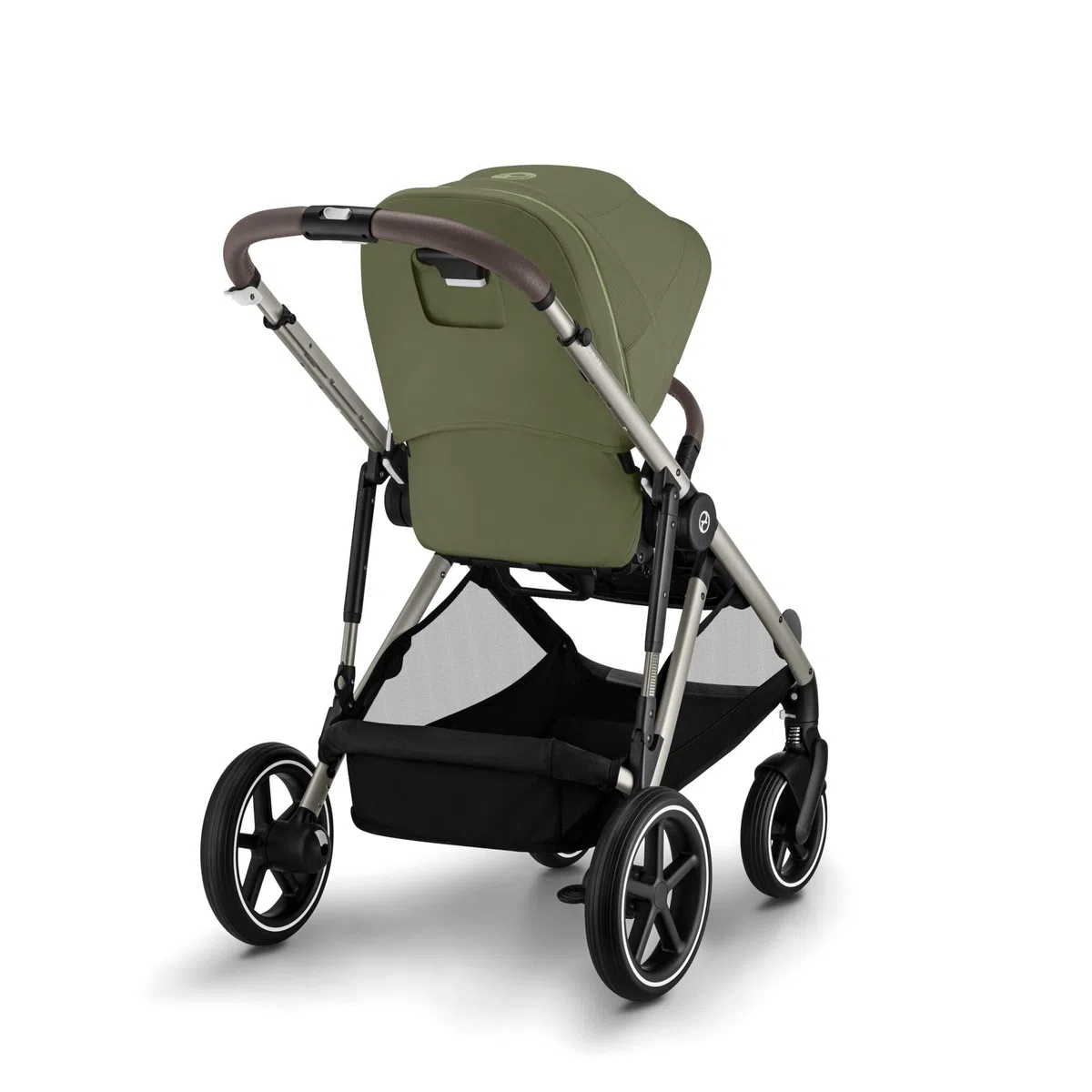 CYBEX Cochecito dorado GAZELLE S, Desde el nacimiento hasta los 4 años aprox., Máx. 22 kg (modo individual) / 2x 22 kg (modo dúo), Sistema todo en 1 con 20+ configuraciones, Verde musgo