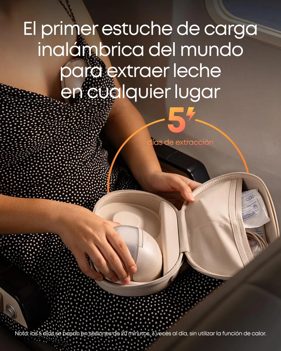 Sacaleches calefactable eufy S1, sacaleches con tecnología HeatFlow™, OptiRhythm™ controlado por app, succión de grado hospitalario, a prueba de fugas, ultrasilencioso para usar con sujetador.