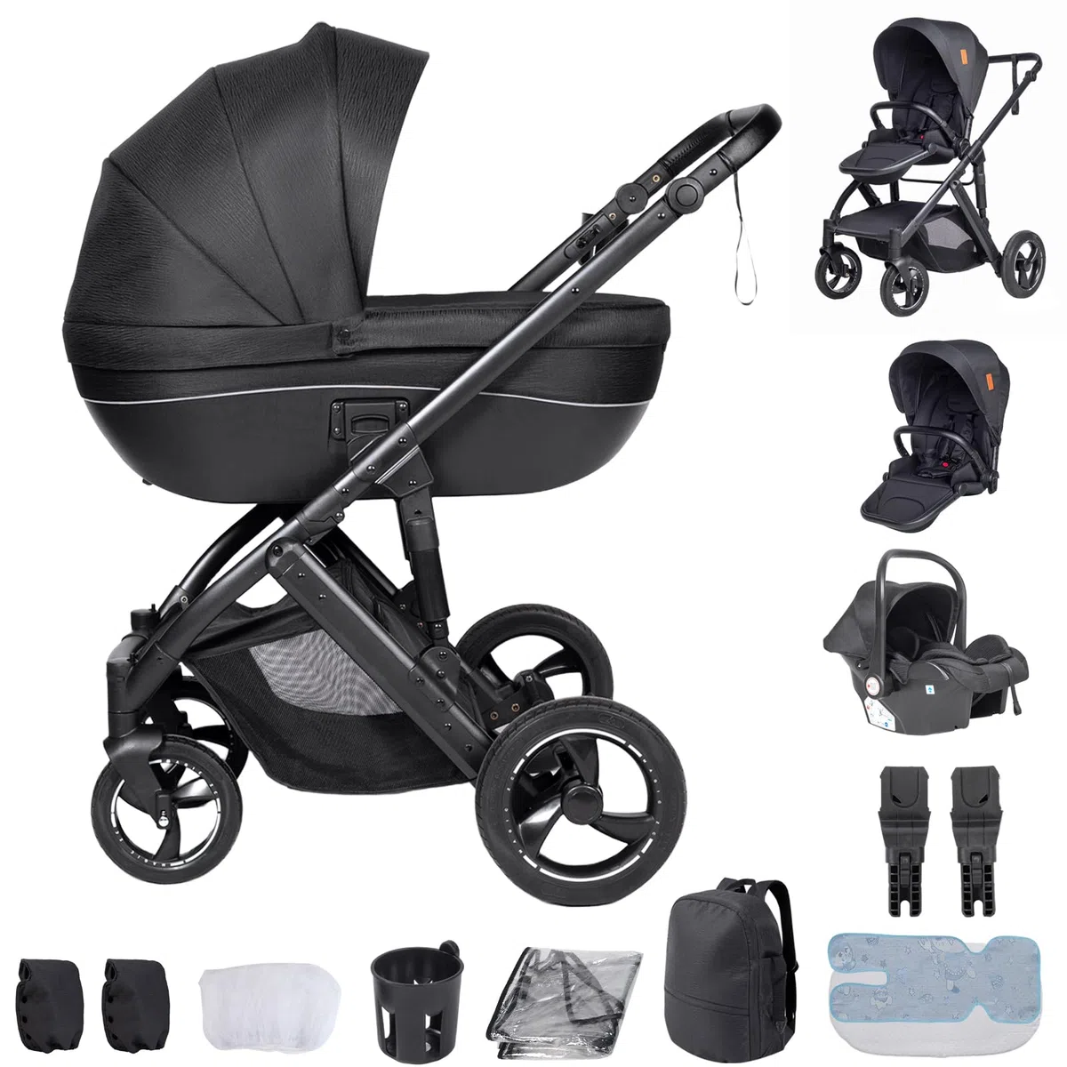 Sistema de viaje, desde recién nacido hasta niño pequeño, todo terreno, plegable con una sola mano, cochecito de bebé de asiento alto, convertible, carrito de bebe 3 en 1