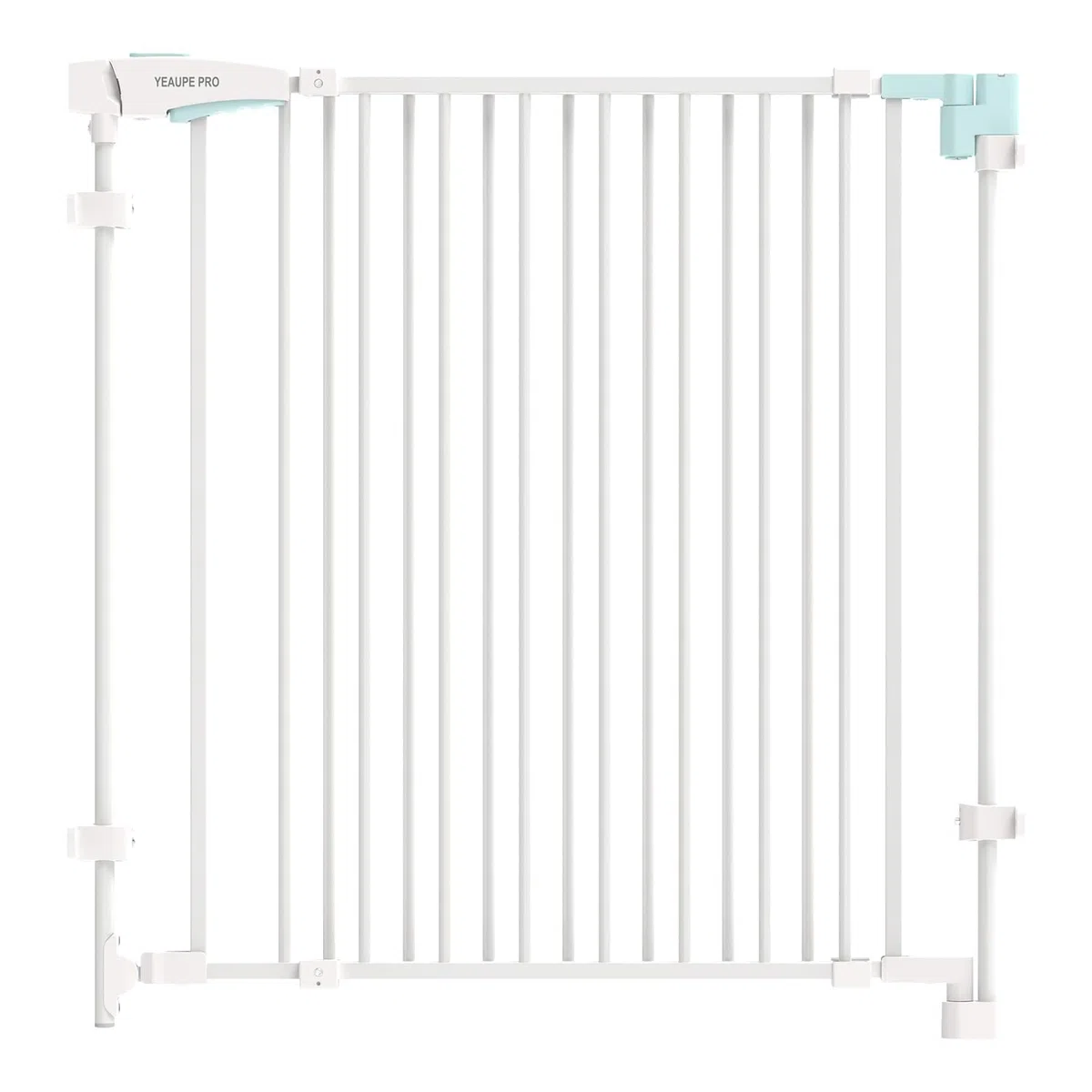 YEAUPE PRO Barrera de Seguridad Escalera Extensible de Metal, 75-110 CM, para Taladrar, Valla de Seguridad Infantil, Barrera de Escalera para Bebés y Niños Pequeños, Puerta de Seguridad, Blanco