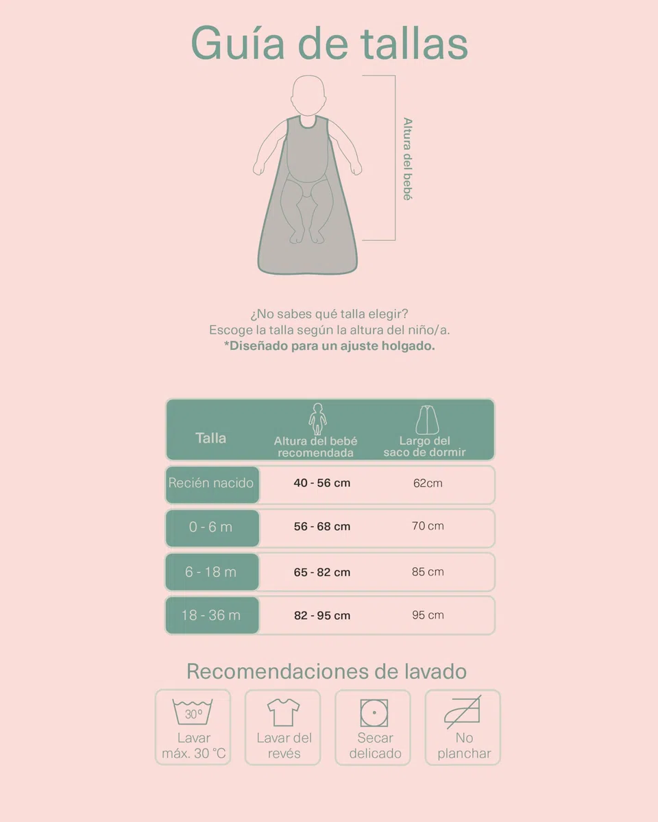 molis&co - Saco Dormir Bebé TOG 1-95 cm (18-36 Meses) - Saco Dormir Bebe Primavera y Otoño sin Mangas - Saco de Dormir Bebe para Niños Niñas (Unisex) - Muselina de Bambú Premium - Vichy Sand