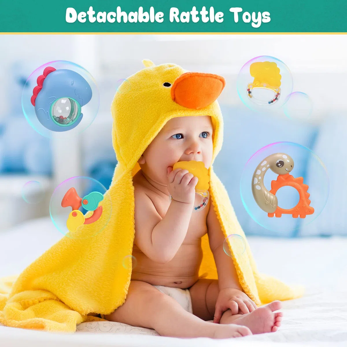 CUTE STONE Gimnasio De Juegos Para Bebés, Piano pataditas Aprendizaje Alfombra para bebés, centro de actividades musicales con luces, Tapete De Juegos Para Bebés de 0-24 Meses que