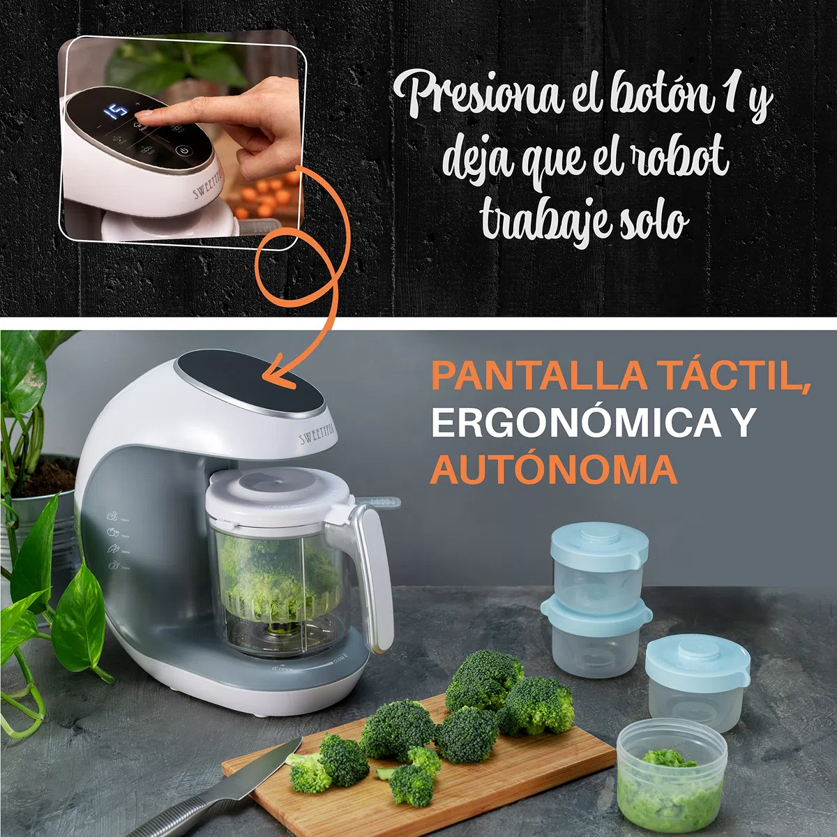 Robot Cocina Bebe - Multifunción 7 en 1 para Bebés - Al vapor, Procesador de Alimentos, Limpieza Automática, Esterilizado, Recalentar, Descongela - Robot de Cocina bebe