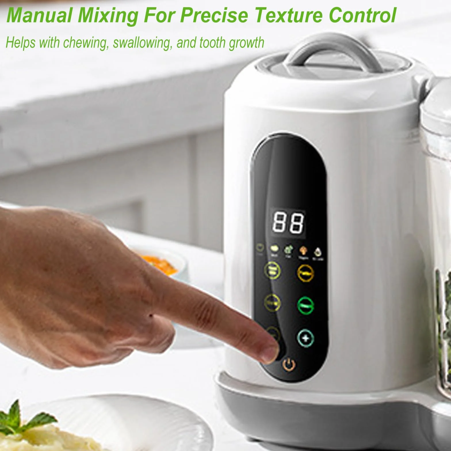 Robot De Cocina Para Bebé, Baby Food Maker Con Vapor, Mezcla Y Calentamiento, Preparador De Alimentos Para Bebés Con 4 Preconfiguraciones De Cocción