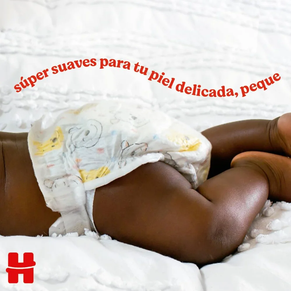 Huggies Extra Care Pañal para bebé Talla 3 (5-9 kg) 96 pañales con almohadillas extra suaves