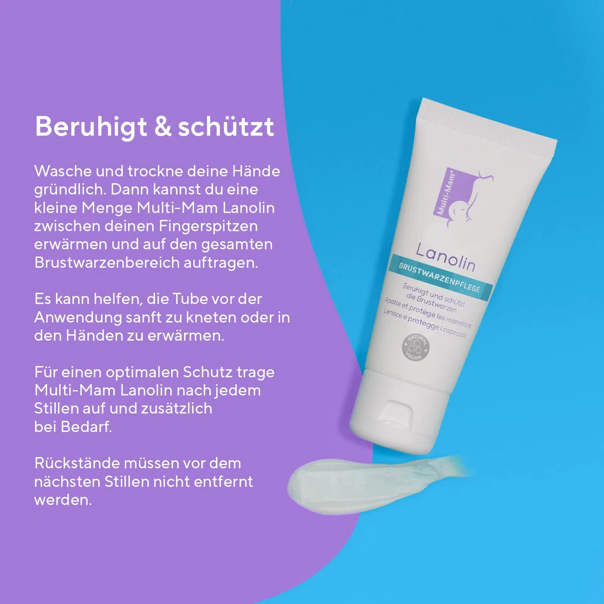 Multi-Mam Lanolin crema para pezón de 30 ml para lactancia – Ayuda a los pezones secos y sensibles para madres lactantes – Hipoalergénica sin fragancias – Lanolina ungüento pezón lactancia