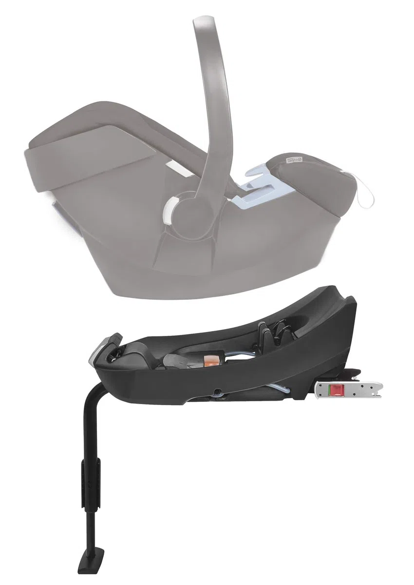 Cybex Silver - Portabebés Aton, en contra de la marcha, incluye reductor para recién nacido, desde el nacimiento hasta aprox. 18 meses, max. 13 kg, purple rain