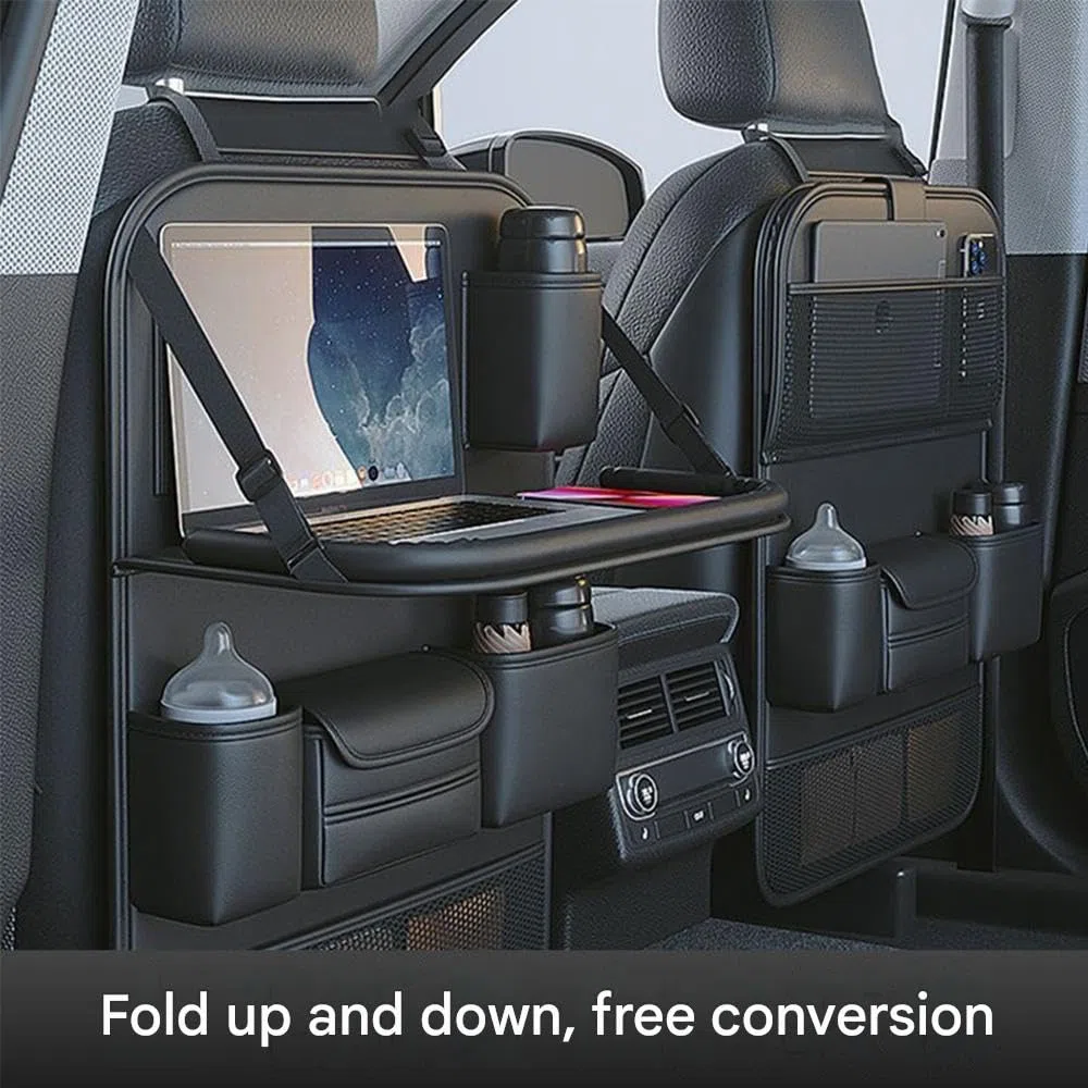 2X Organizador Asiento Trasero para Mercedes V-Klasse (Typ 447 AB BJ 2014), Mesa Comedor Bolsa Respaldo Plegable Almacenamiento Bolsillo Viaje Accesorios