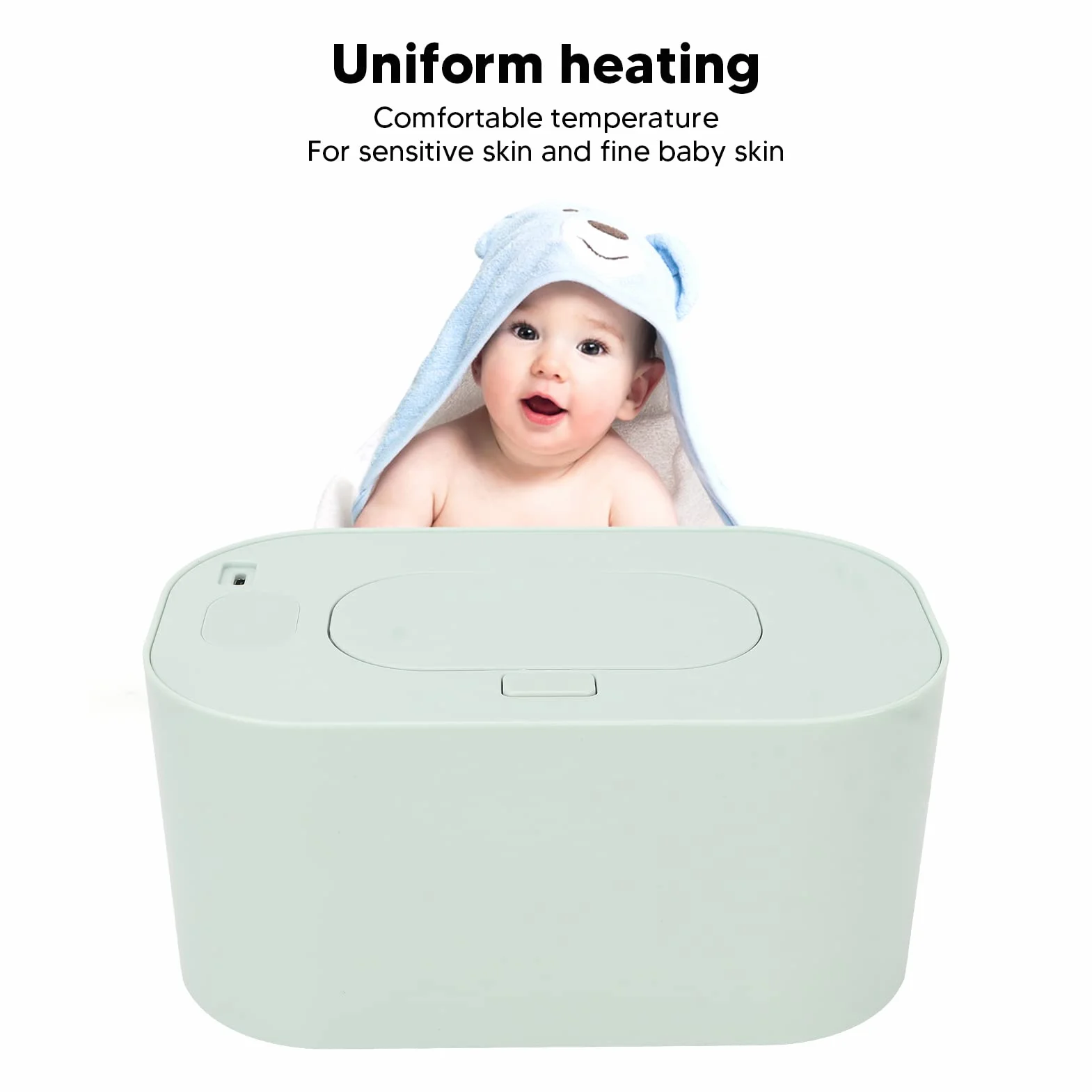 Calentador de Toallitas para Bebés,Temperatura del Termostato USB Toallita Portátil para Pañales Calentador de Toallitas Caja de Calefacción para Uso en el Hogar Y la Oficina Al Aire Libre