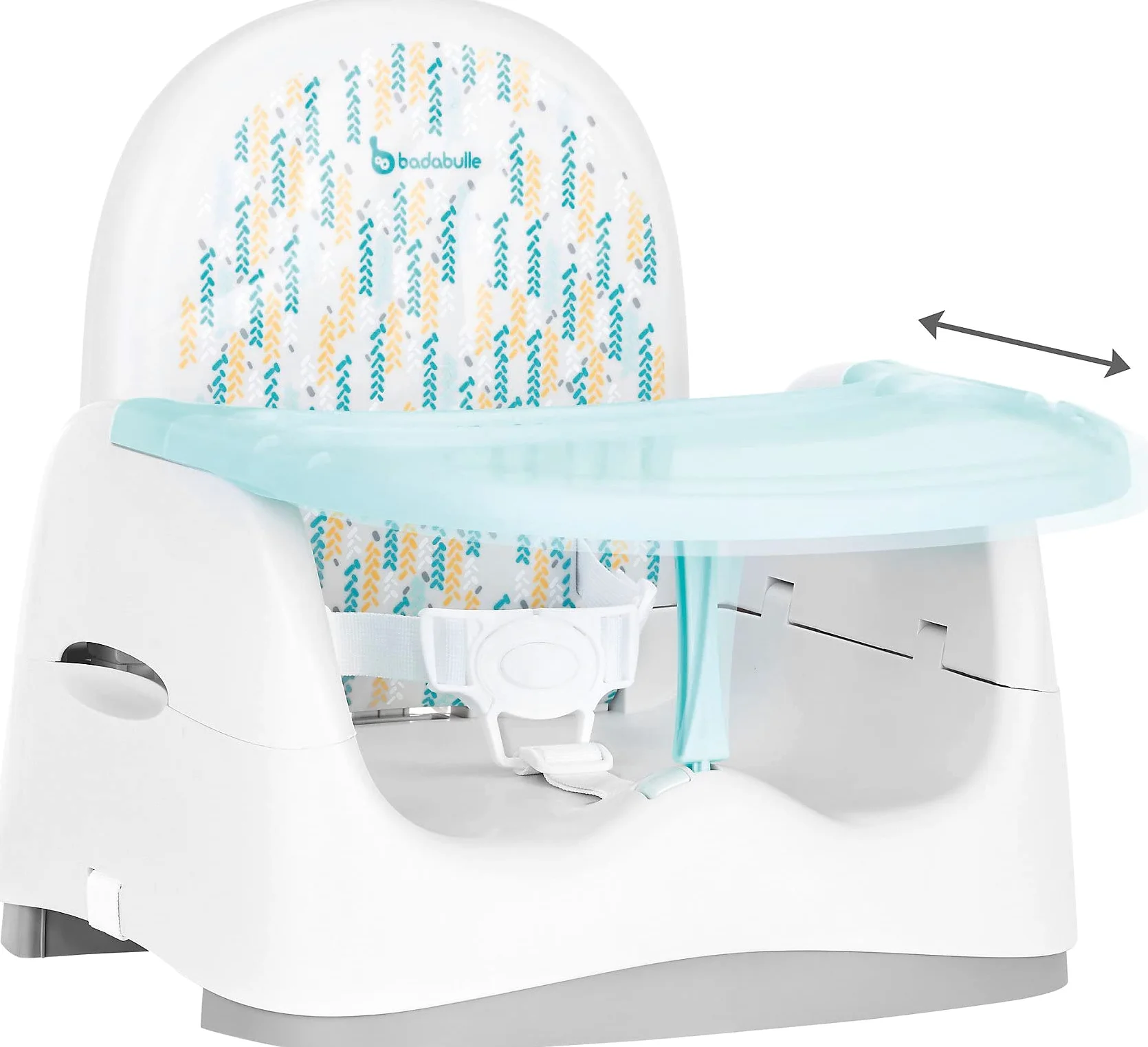 Badabulle Elevador Trendy Meal - Cómodo - Compacto - Plegable - Evolutivo - con Bandeja Extraíble - 6-36 meses - Hasta 15kg