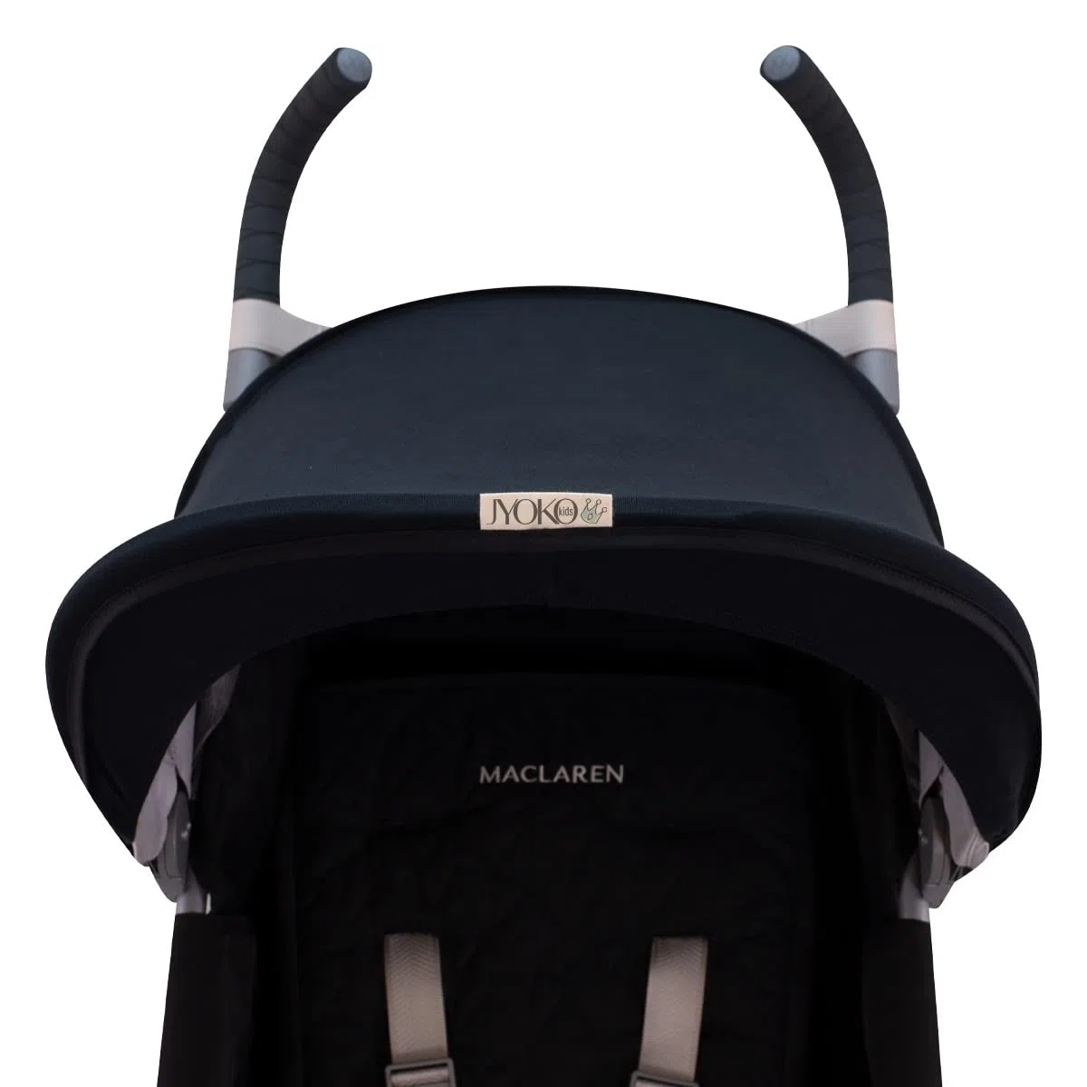 JYOKO KIDS Cubre capota de algodón Compatible con Maclaren Quest, Techno y Xt (BLACK SERIES)