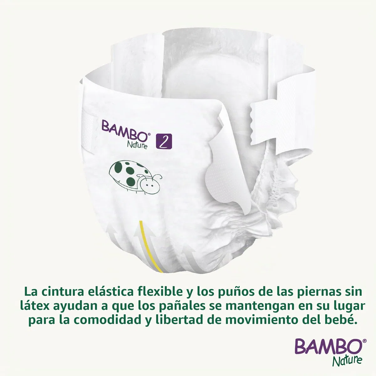 Pañales Bambo Nature talla 2 – 3 a 6 kg (Pack 6 x 30 Un)
