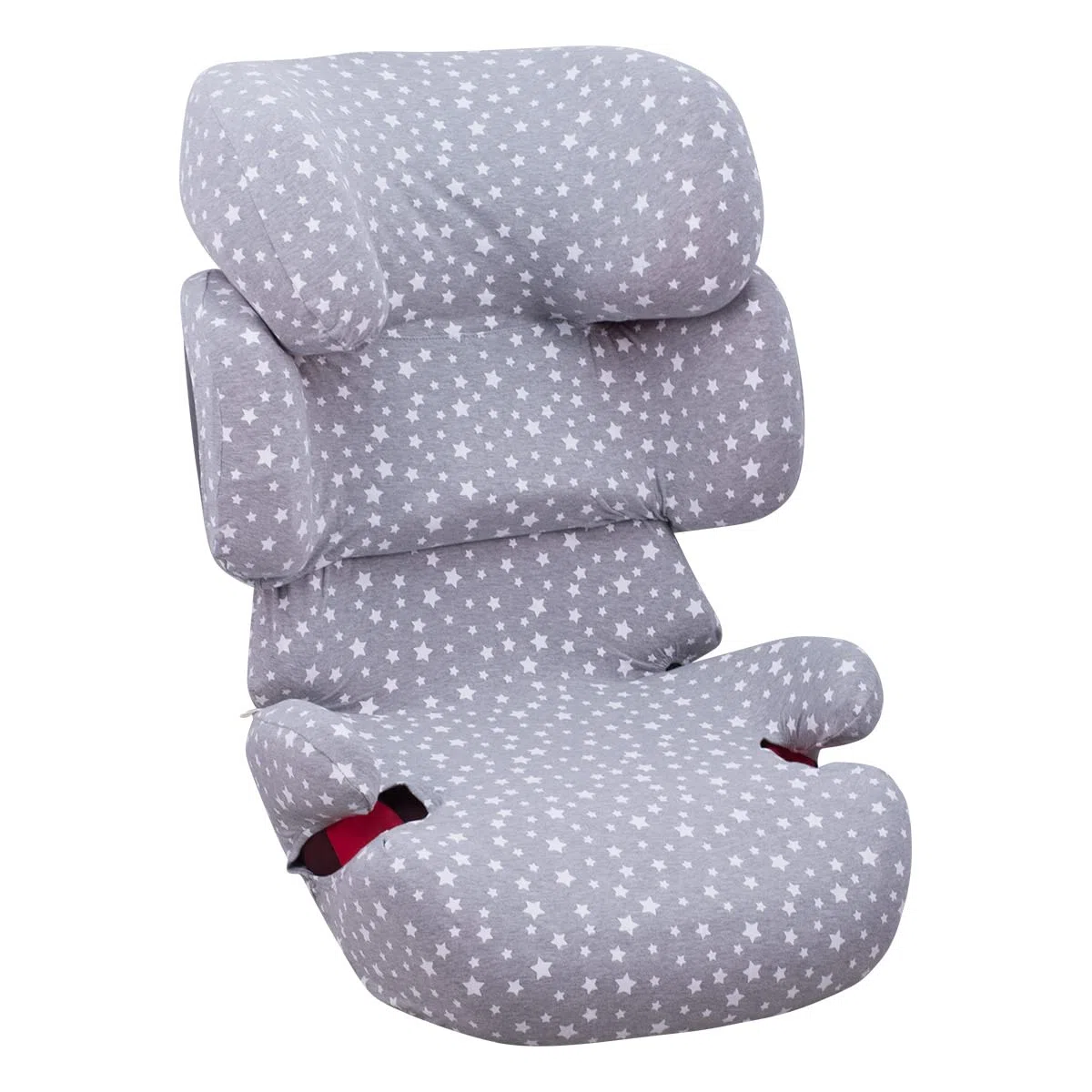 JYOKO Kids Funda de Algodón para Silla de Coche de Niños Compatible con Cybex Solution Fix, 2 Fix (White Star)