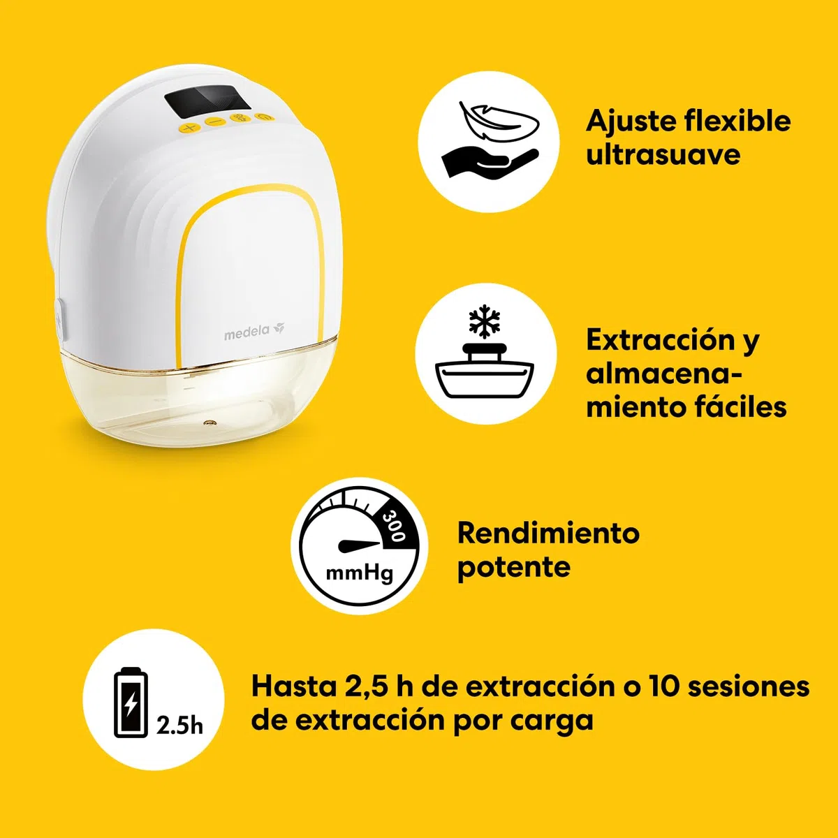 Medela Melody Inbra Extractor manos libres sin cables – ajuste ultra suave, todo en uno, Rendimiento potente, 2 modos y 9 niveles, embudos de silicona, puerto USB-C