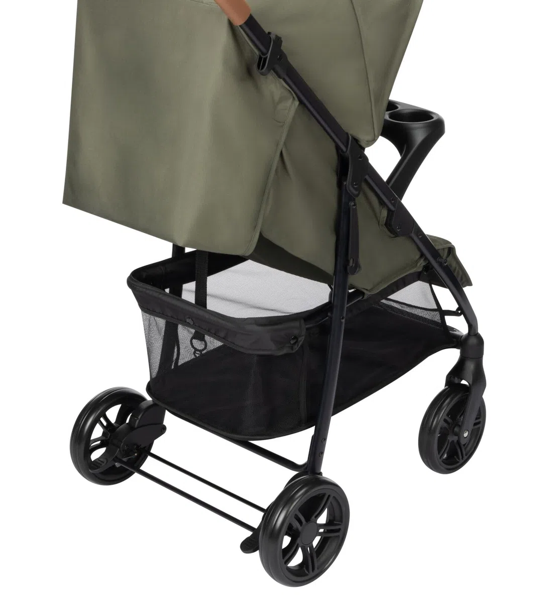 Bebeconfort Misty, Silla de Paseo Compacta, Cesta de hasta 8 kg, Bandeja para seguridad y juego, Confort con posición alargada, 0-4 años(máx. 22kg), Plegable y Reclinable, Mineral Green