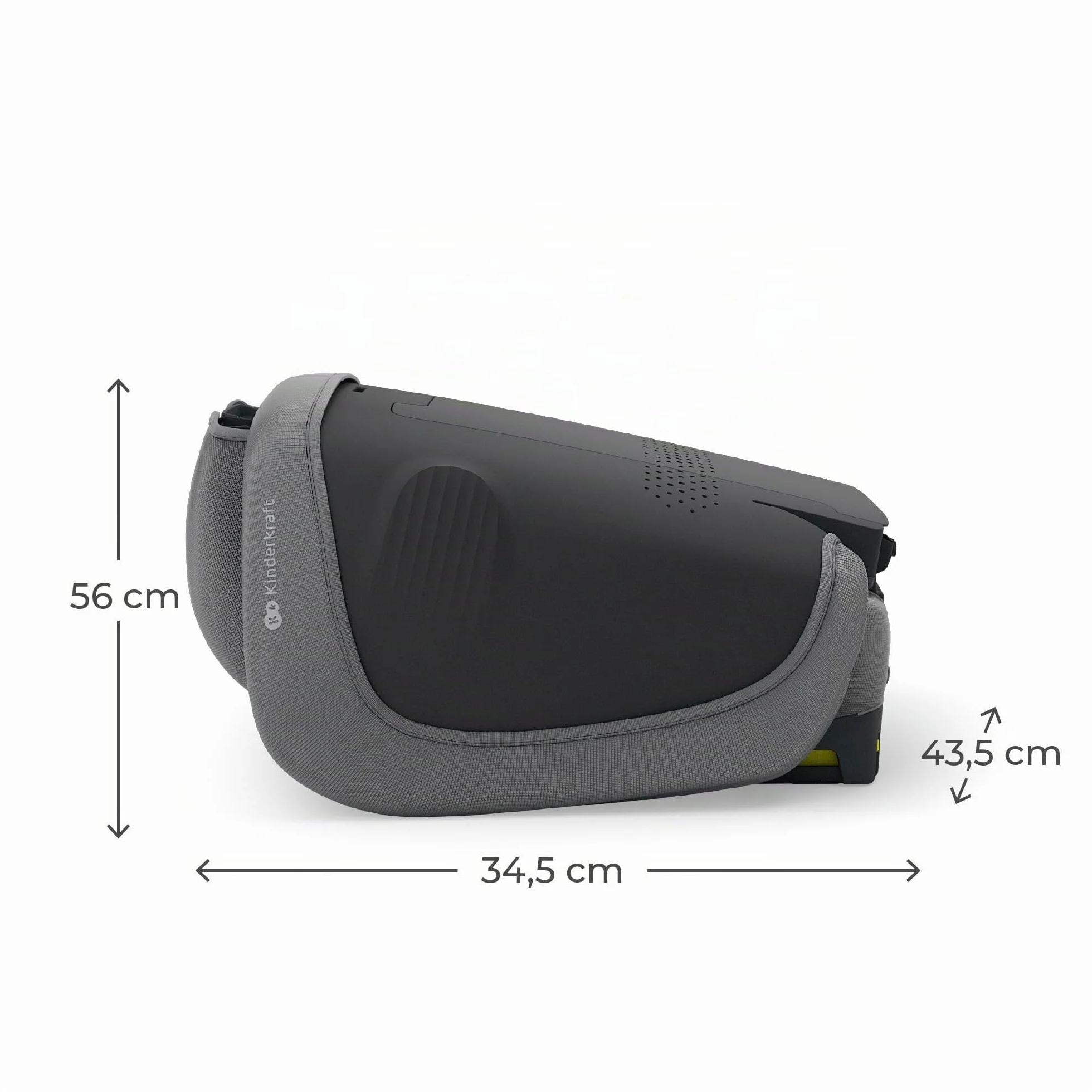 Kinderkraft UNITY 2 i-Size, Silla de coche plegable 100–150 cm, De 3,5 a 12 años aproximadamente, Reposacabezas ajustable, Tapizado con sistema AIR FLOW, Ajuste del respaldo en 5 posiciones, Gris
