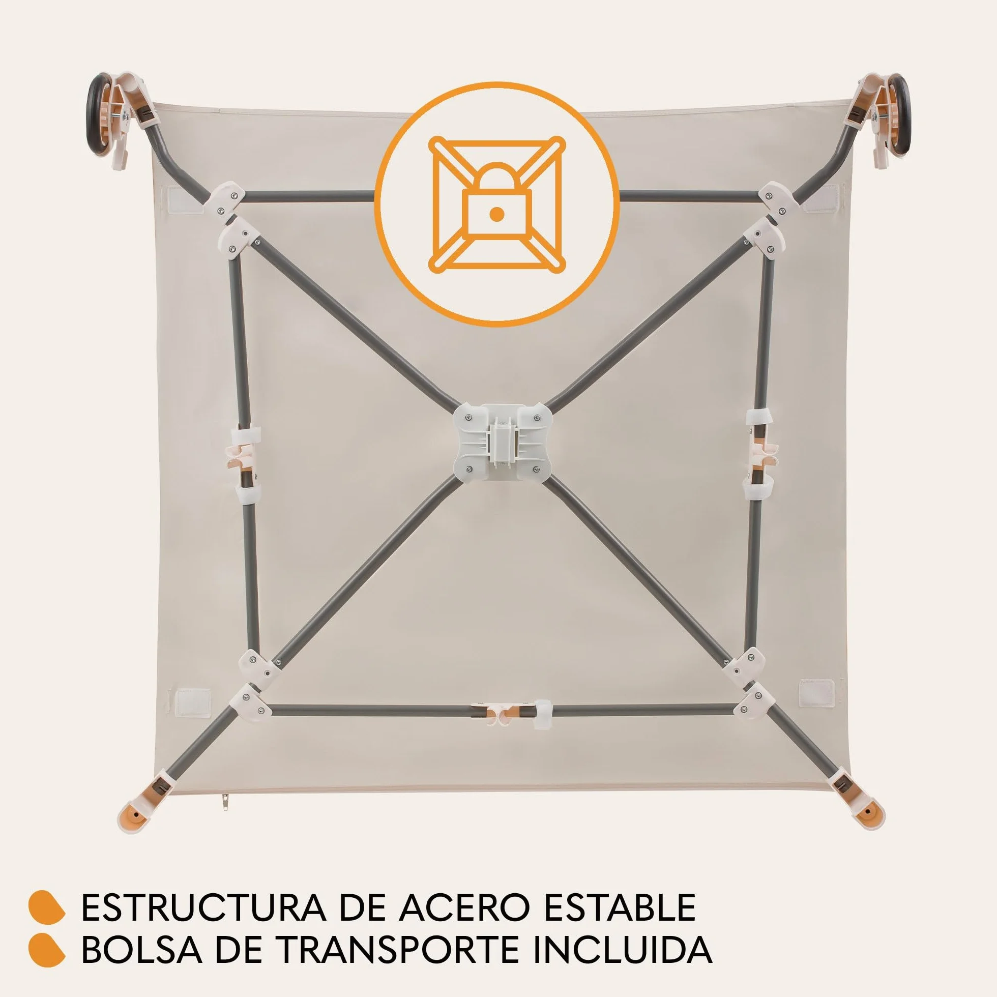 LIONELO BONNIE Parque Infantil Bebe hasta 15 kg, desde Nacimiento hasta 36 meses, Acceso Lateral Cremallera, Malla Aireada, Plegado Rápido, Ruedas Freno, Bolsa Transporte