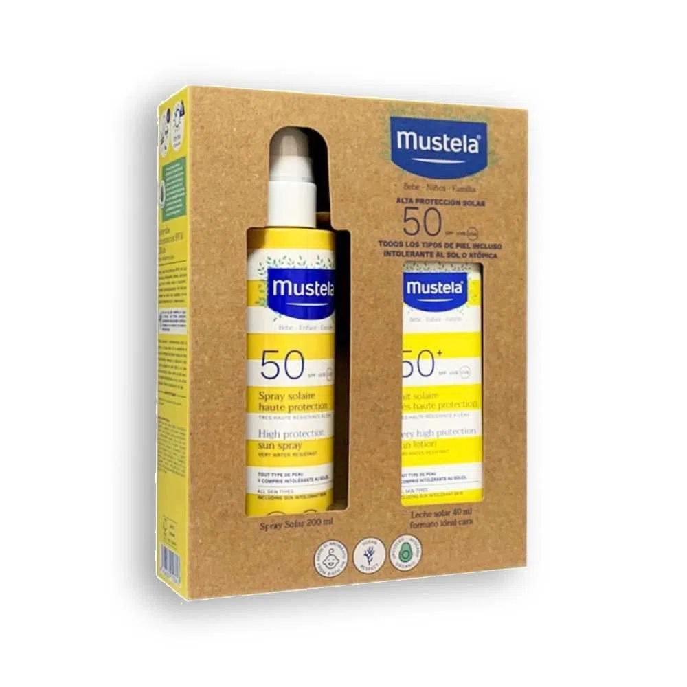 MUSTELA PACK SOLAR:SPRAY SOLAR F50+LECHE