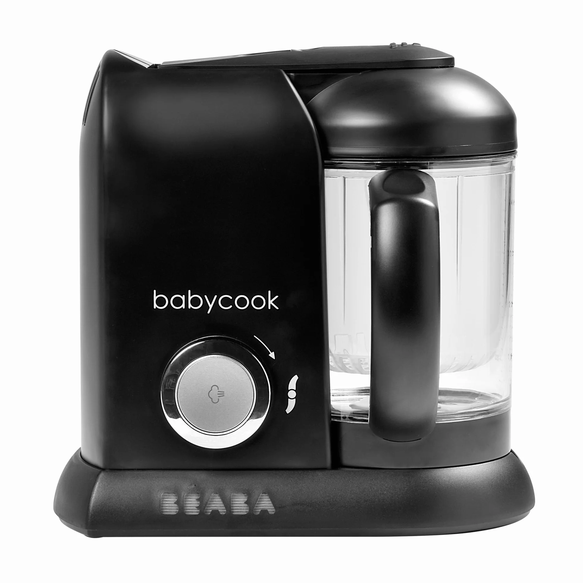 Beaba Babycook Solo Baby Food Maker 4 in 1: Baby Food Processor, Blender and Cooker - Soft Steamer Cooking - Quick - Food Diversification for your Baby - Made in France - Black