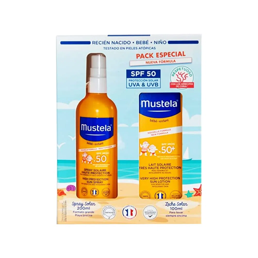 MUSTELA Sun Protection Pack for Sun Milk 200ml Body + Easy Sun Milk 40ml