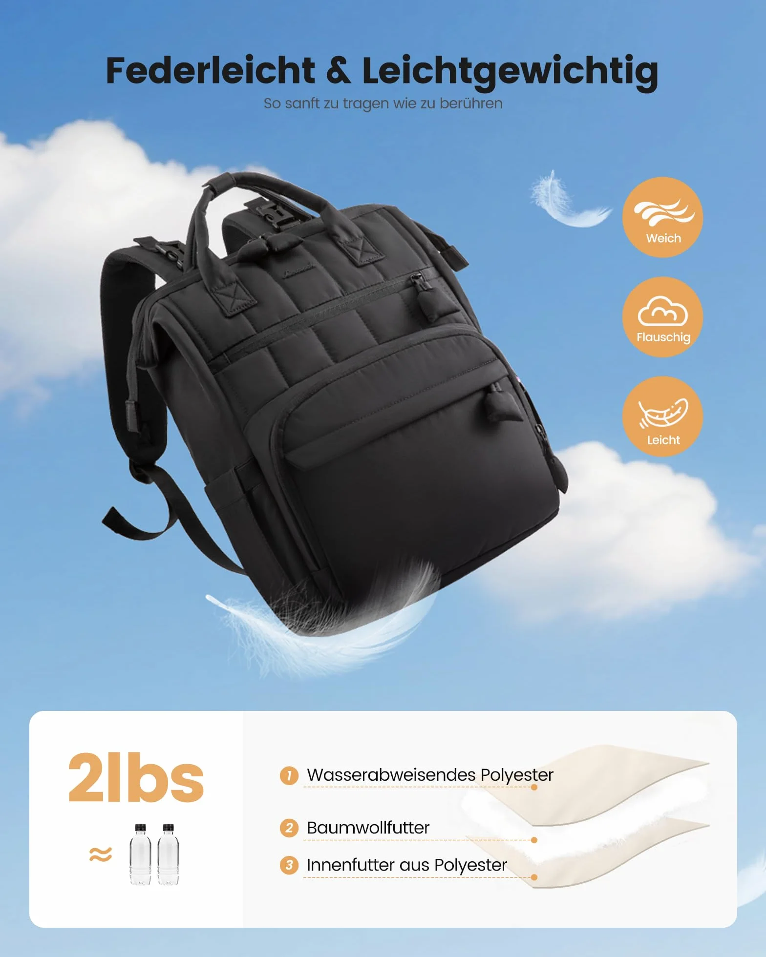 LOVEVOOK Mochila cambiador grande para bebé