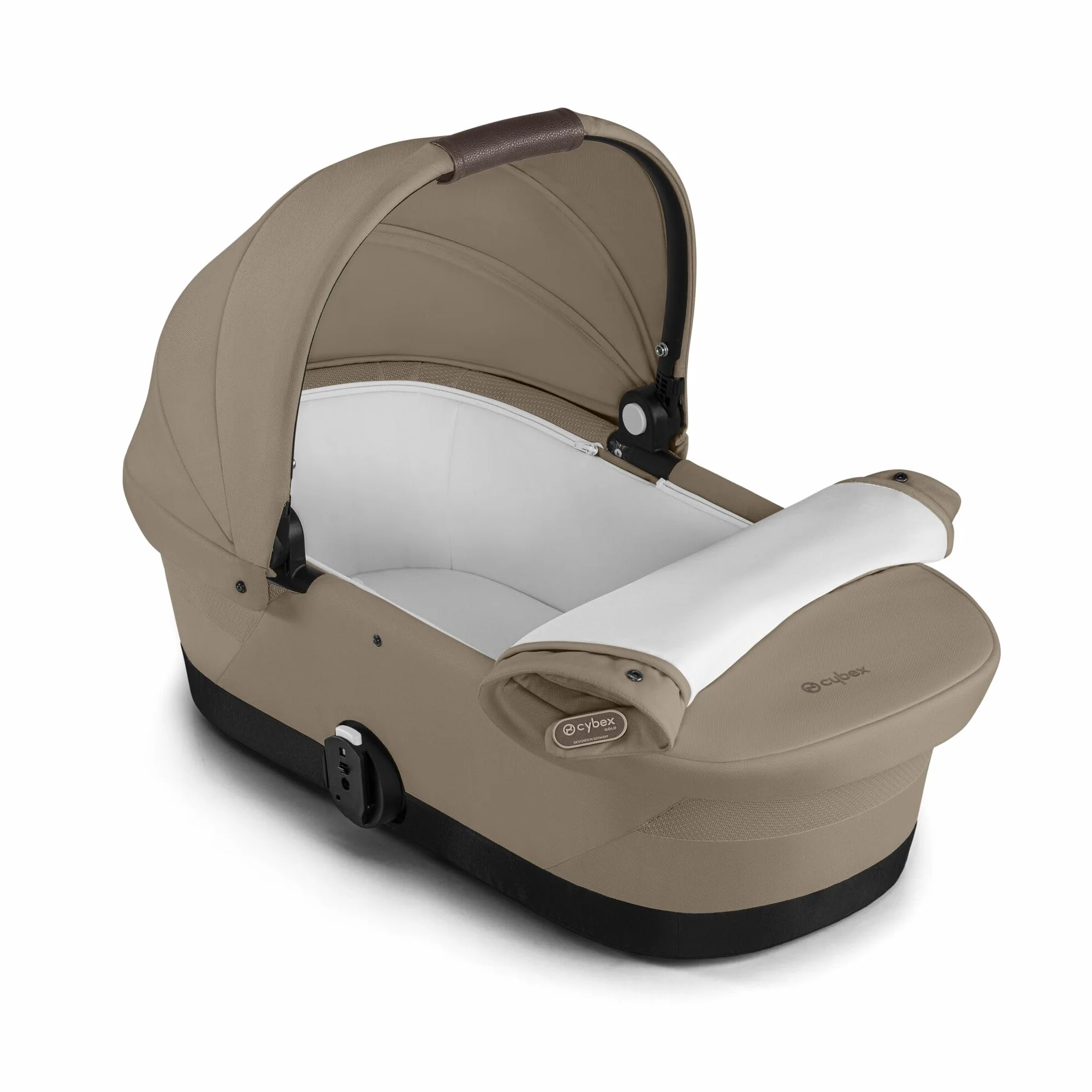 CYBEX Capazo de cuna GAZELLE S dorado, desde el nacimiento hasta los 6 meses aprox. (máx. 9 kg), para CYBEX Gazelle S y e-Gazelle S, Almond Beige