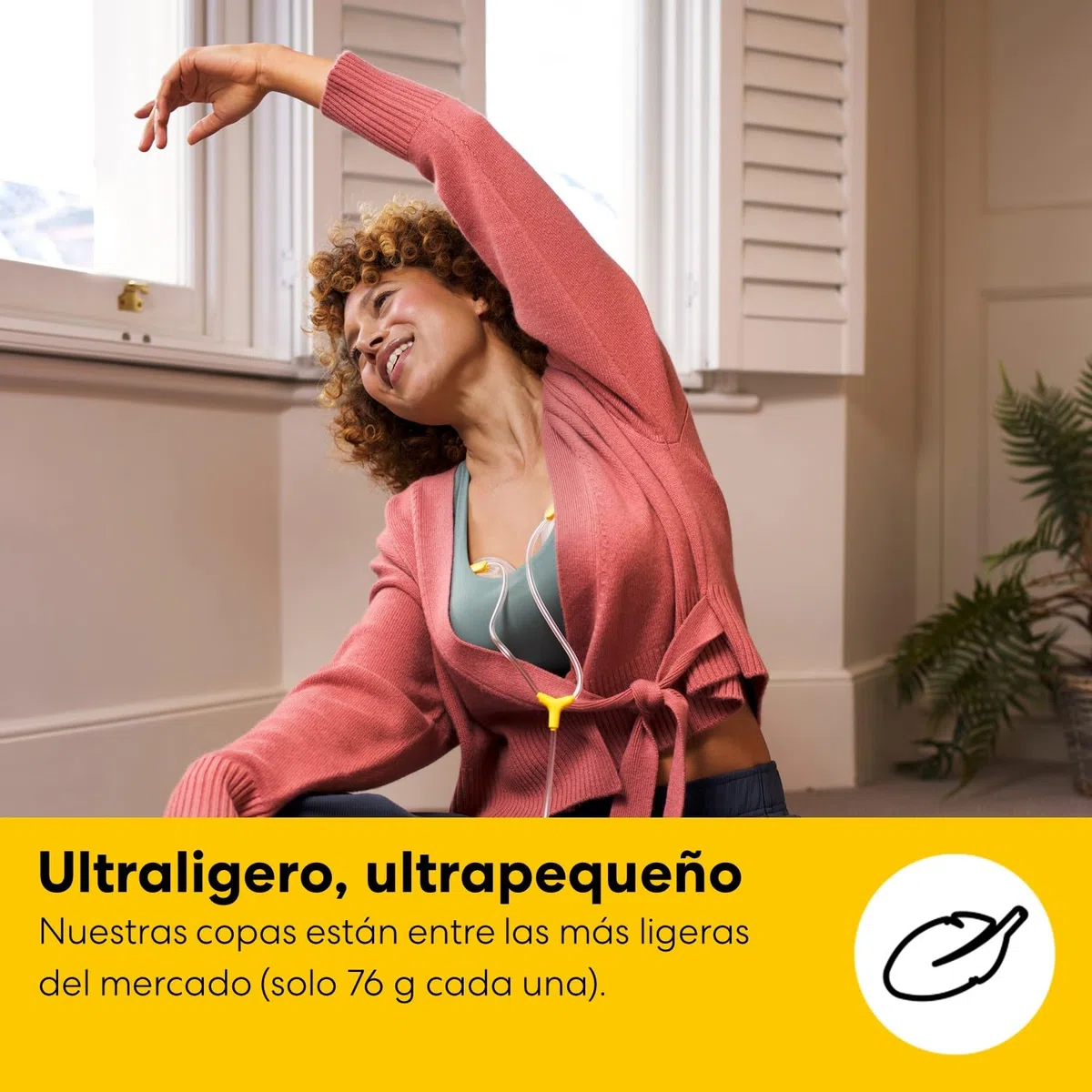 Medela Freestyle Mini Hands-Free eléctrico doble con copas de recogida Hands-Free y batería recargable de Medela.