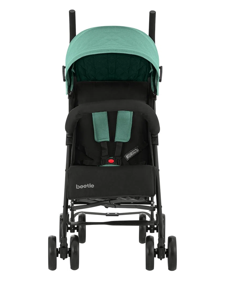 KikkaBoo Silla de Paseo BEETLE, Carrito hasta 22 kg, Plegado, Ligero y Compacto, Menta