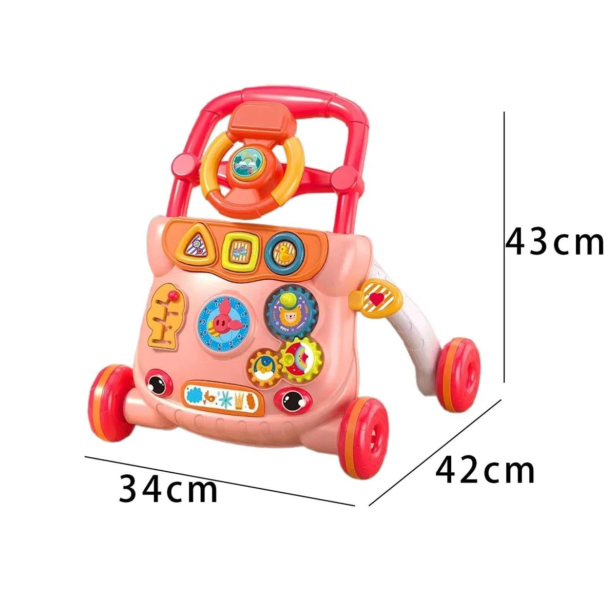 MagiDeal Centro de Juegos para Bebé, Juguete Interactivo para Desarrollo Motor, Rojo