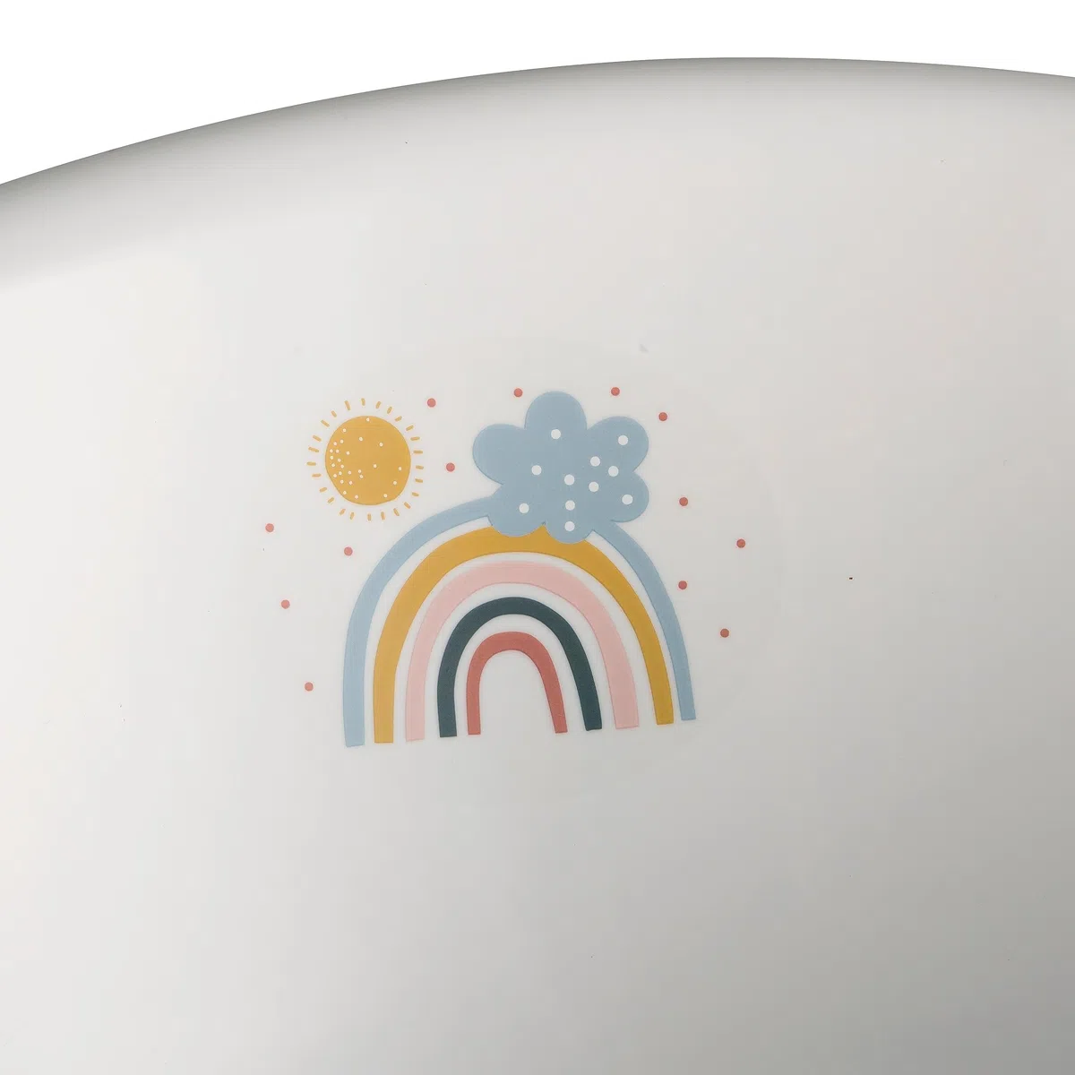 keeeper Bañera Ergonómica con Tapón Arcoíris, De 0 a 12 Meses, 84 cm, Maria, Blanco