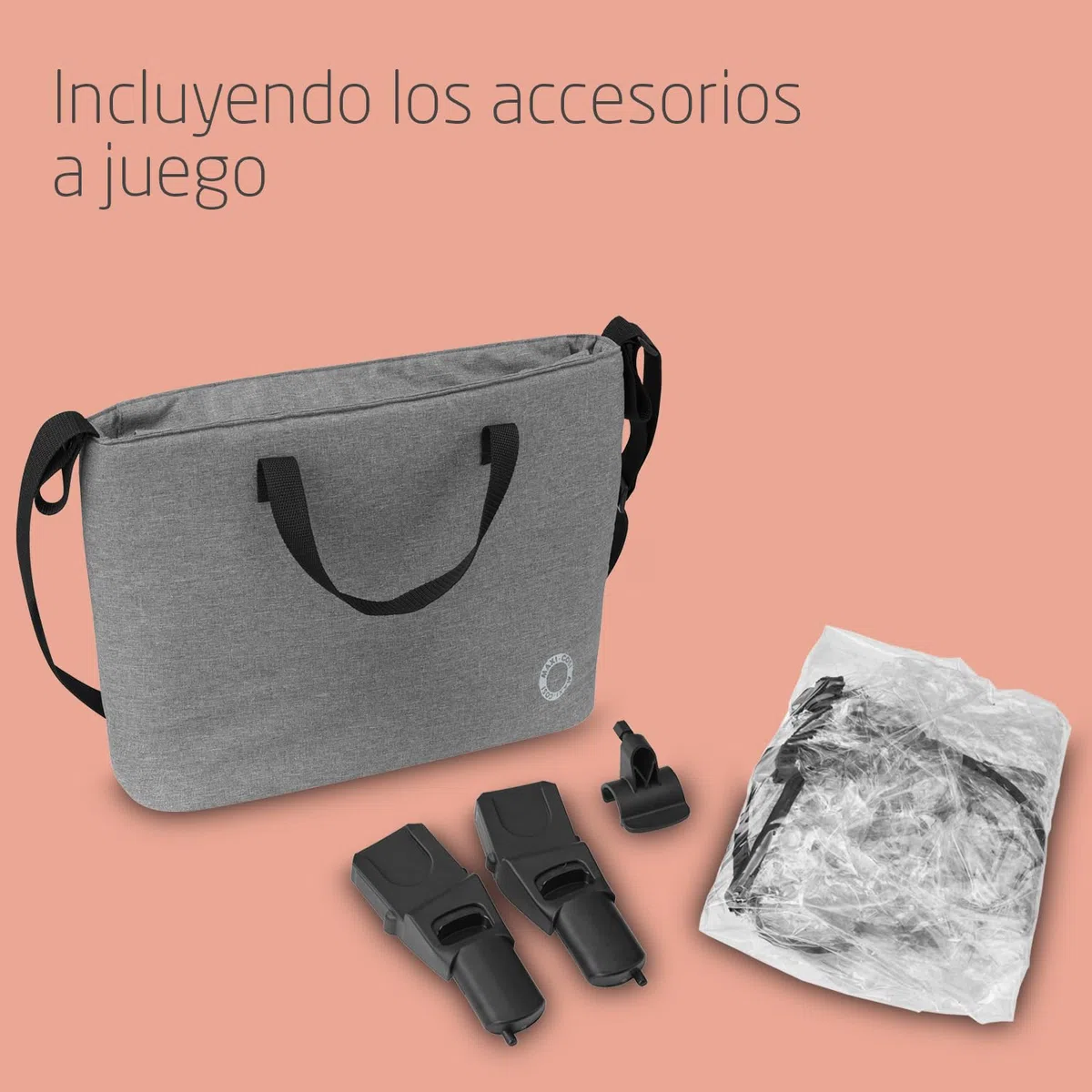 Maxi-Cosi Zelia S Trio Cochecito Bebe 3 Piezas, 0 - 4 Años, hasta 22 kg, Plegable, Compacto y Reclinable Silla de Paseo, con CabrioFix S i-Size Silla Coche Bebe, Accesorios, Bolso Cambiador, Gris