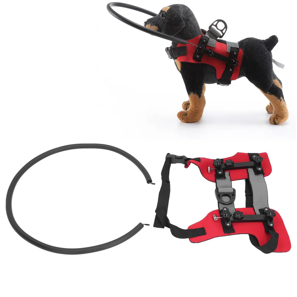 Arnés para Ciego, Fácil de Fijar y Ajustable, Protector de Parachoques para Ciego, CREA Confianza para Mascotas Ciegas, Accesorios Anticolisión para Ciego