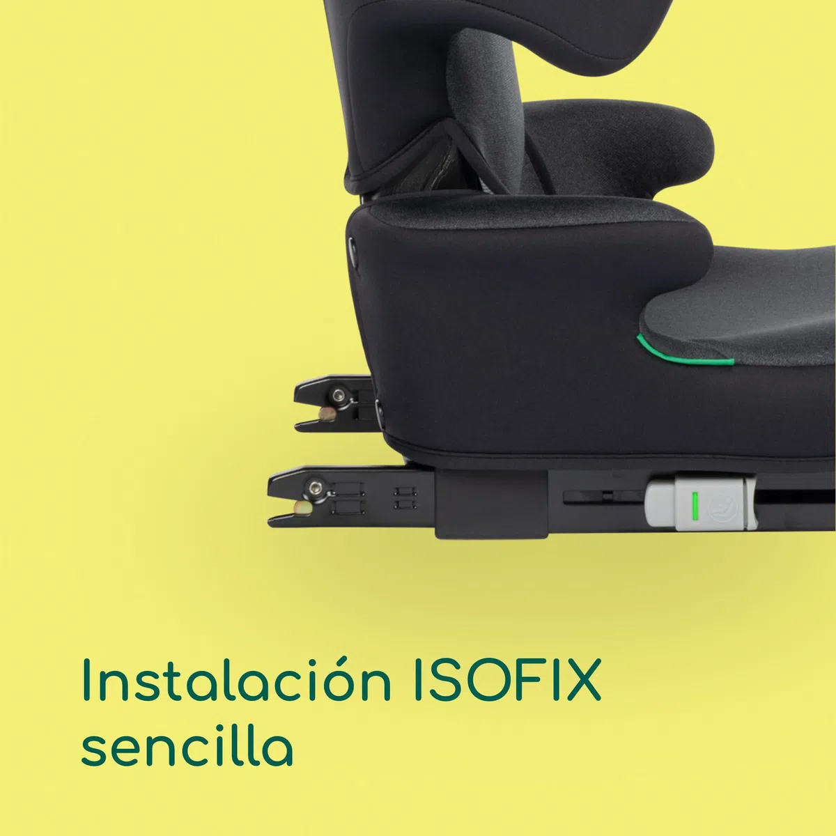 Bebeconfort RoadFix i-Size, Silla de Coche Elevador con Respaldo, 3,5-12 años (100-150 cm), Silla Coche ISOFIX, Silla de Coche Plegable, Ligera (4,4 kg), 14 Posiciones Reposacabezas, Tinted Black