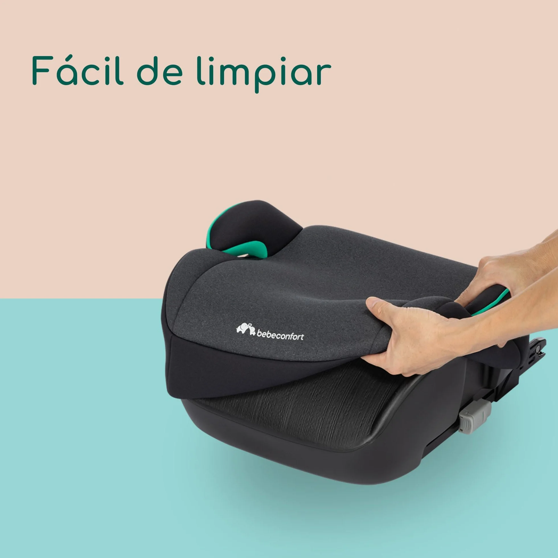 Bebeconfort Manga i-Fix asiento elevador alzador coche niño Silla de Coche isofix grupo 3 128-150 cm 22-36 kg Tinted Black