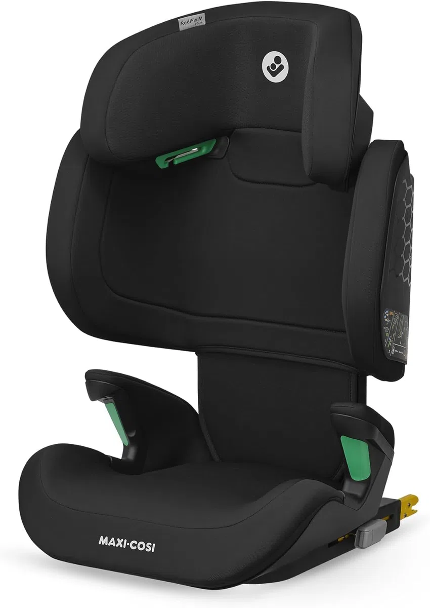 Maxi-Cosi RodiFix M i-Size, Silla de Coche Respaldo Alto, 3,5 -12 años, 100 - 150 cm, Silla Coche ISOFIX, Protección Impactos Laterales G-CELL, Altura Ajustable, Abrochado Rápido y Fácil, Basic Black