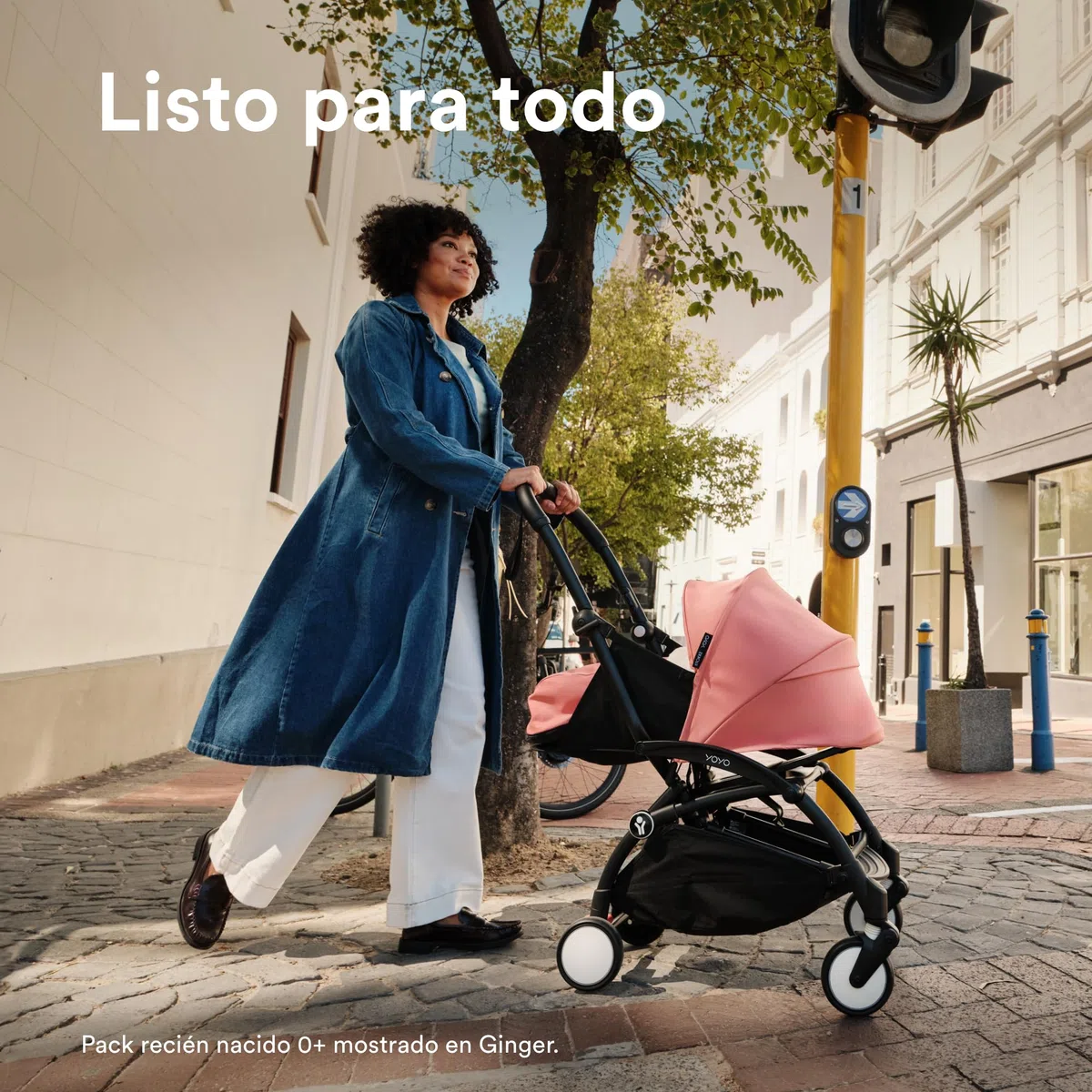 Cochecito YOYO3 de Stokke con Pack para Recién Nacido: Incluye chasis en blanco, pack color 6+ para YOYO (Aqua) y pack para recién nacidos 0+ (Aqua)