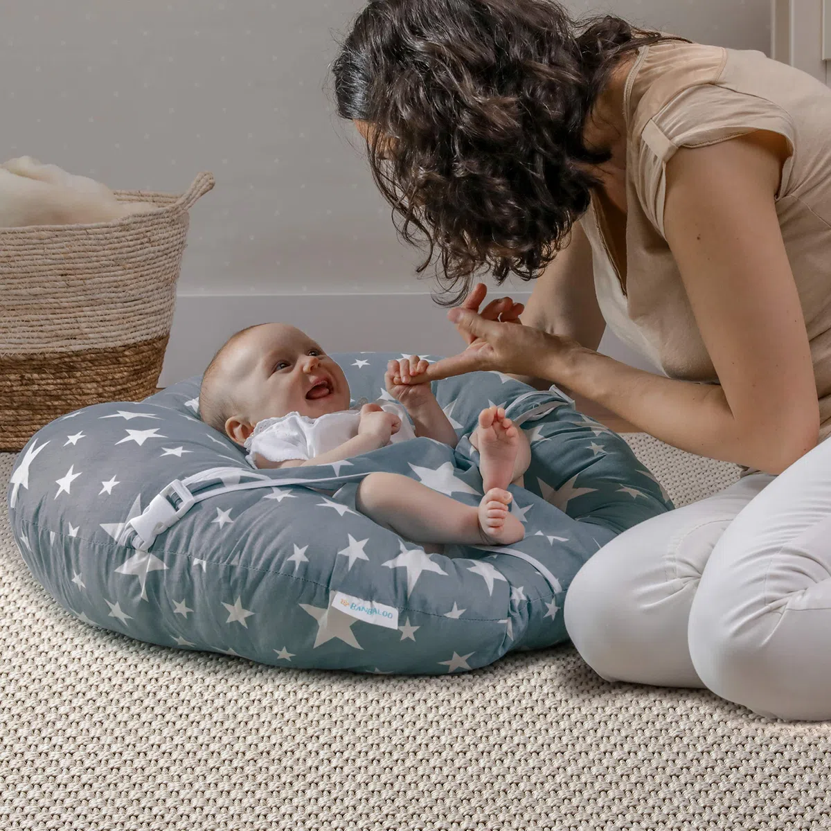 BANBALOO-Tumbona para Recién Nacido- Hamaca Bebé portátil- Nido Bebé Neonato-Cojín Cuna de día -Cuco para Bebés- Ideal Embarazo y Lactancia- Regalo Original Nacimiento-Baby Shower niño y niña.