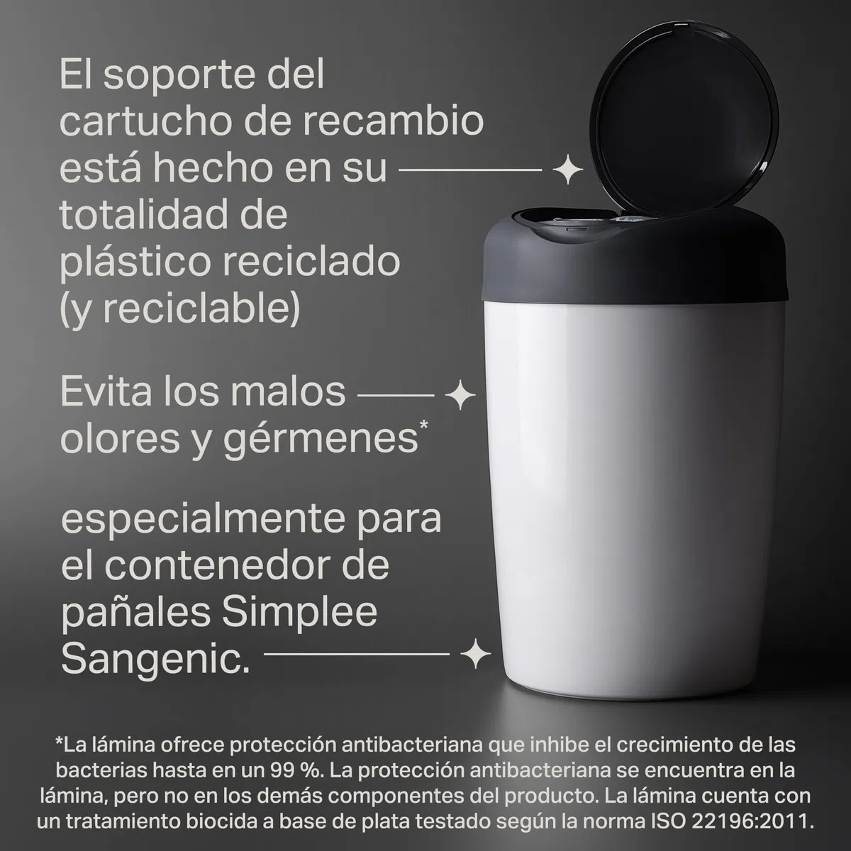 Tommee Tippee Simplee Recambio para el Contenedor, Paquete de 6, solo compatibles con contenedores de pañales Simplee Sangenic