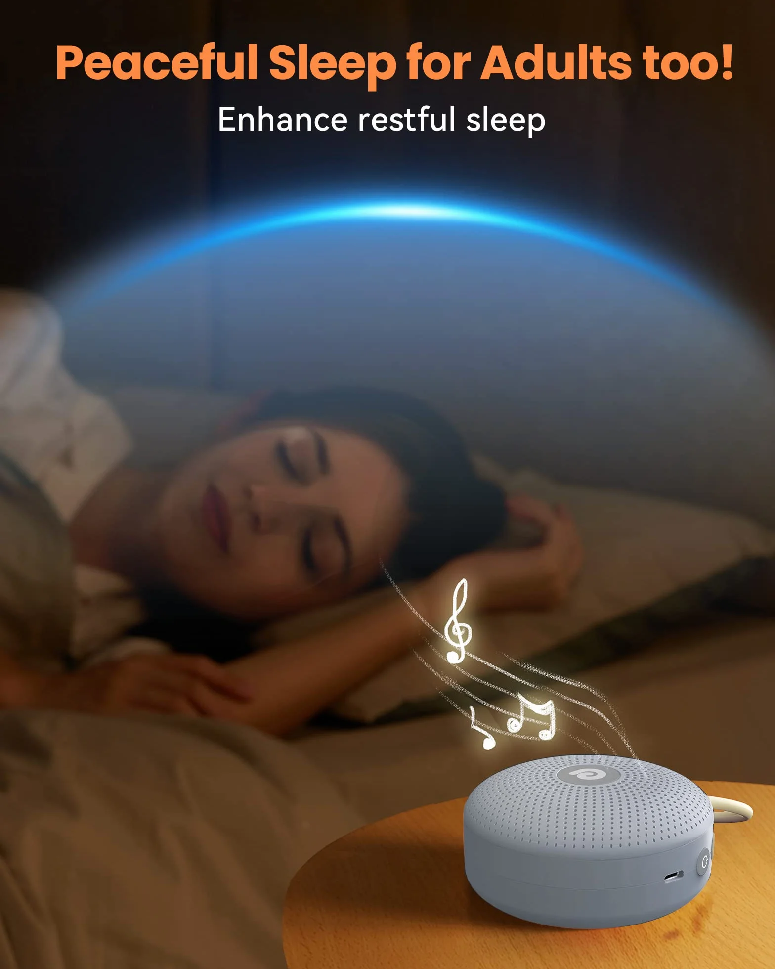 Dreamegg D11 Max Máquina de Ruido Blanco para Bebé, 21 Músicas Relajantes, 60H Duración
