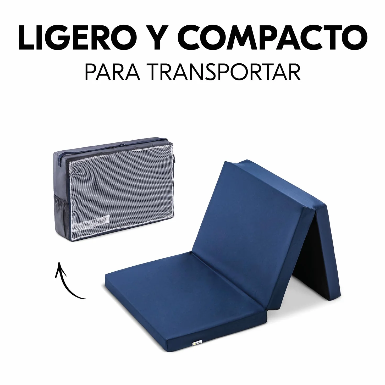 Hauck Sleeper Colchón Plegable 120x60 cm para Cunas de Viaje y Parques Infantiles - Navy