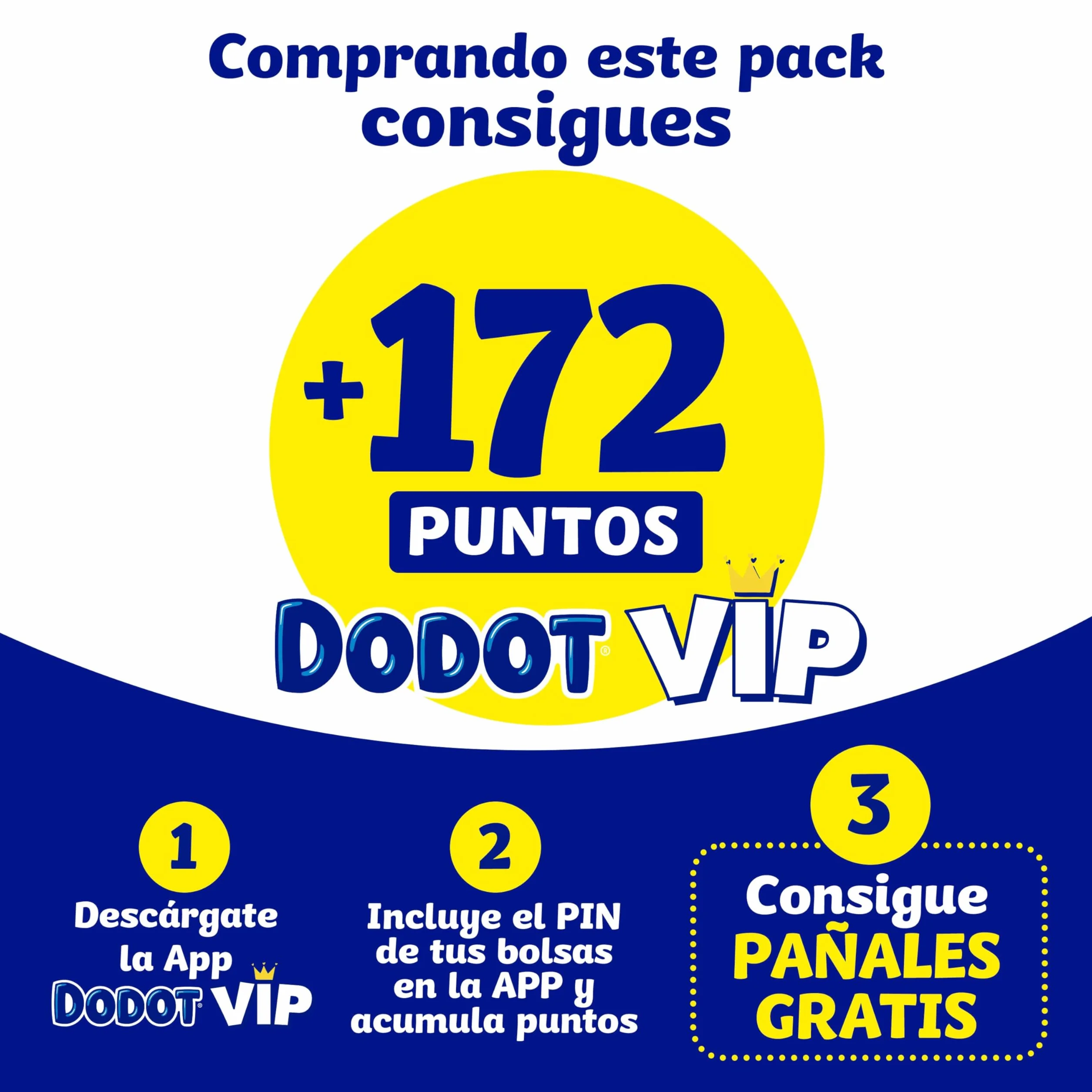 Dodot Pañales Bebé Sensitive Talla 4 (9-14 kg) 172 Pañales + 4 Pants Pack Mensual Protección Antifugas
