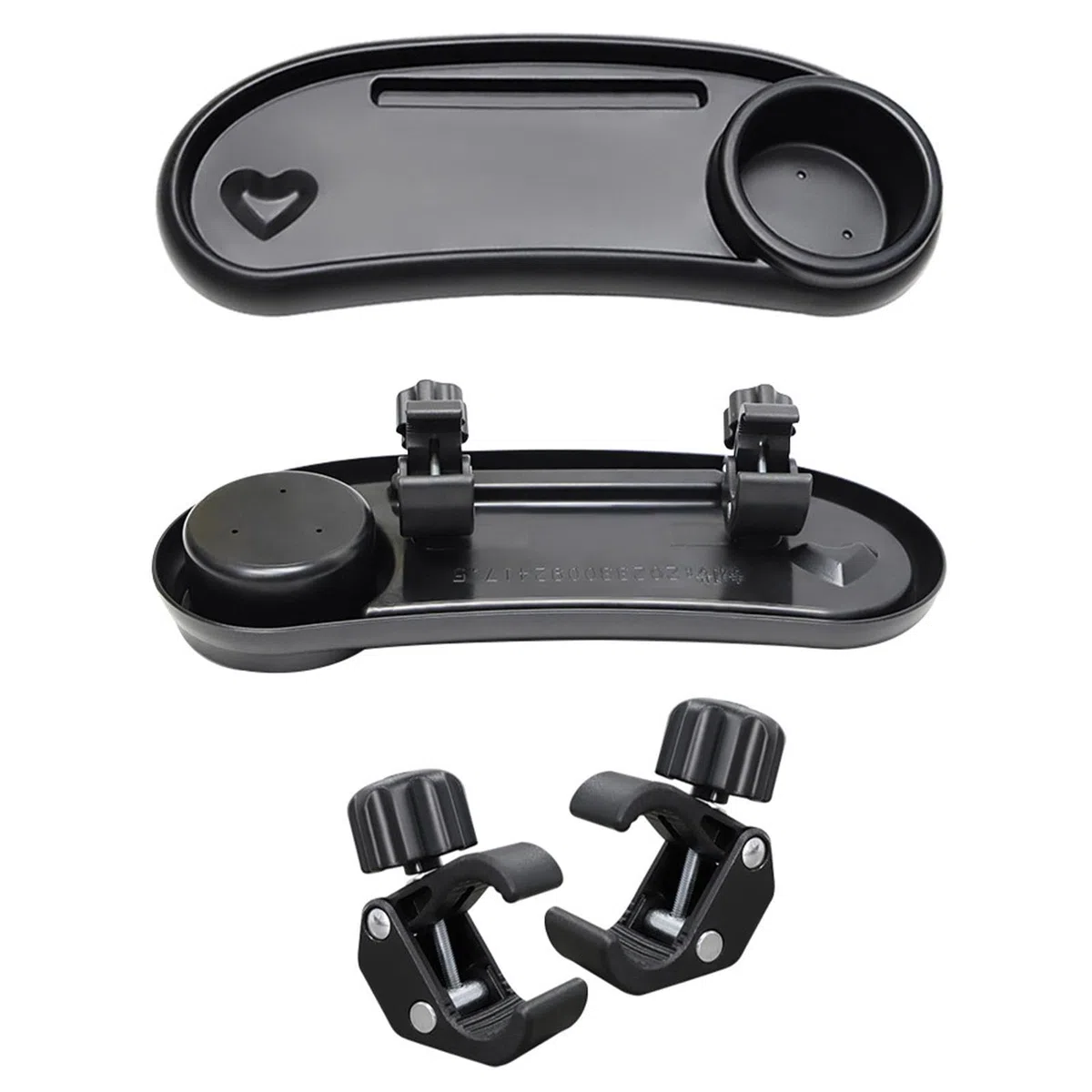 Snack Tray, ABS Pram Baby Tray with Cup Holder, Detachable Stroller Snack Tray with Phone Holder, Baby Tray For Stroller Stroller Tray with Cup Holder