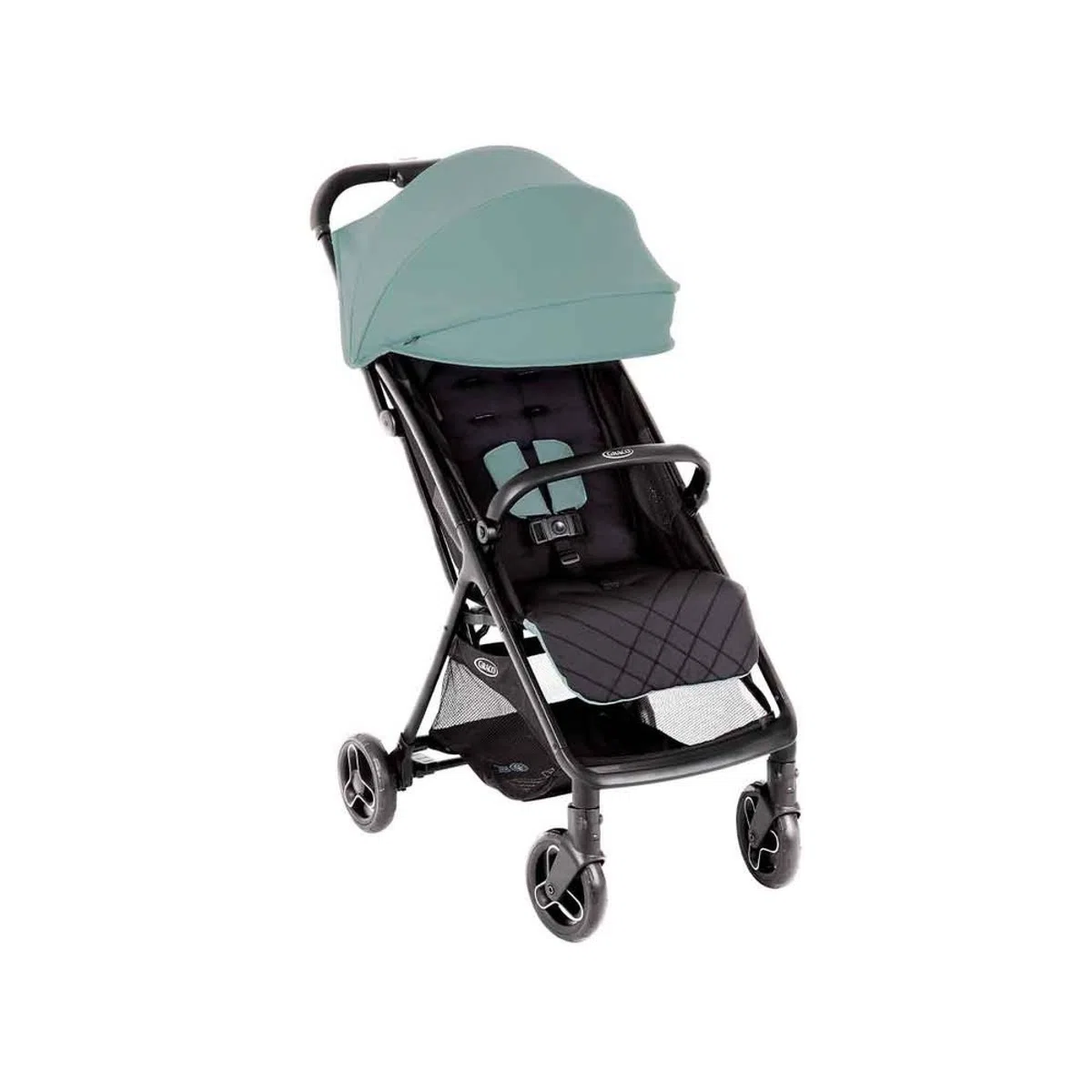 Graco - Myavo Silla de paseo ligera y de plegado rápido, desde el nacimiento hasta los 4 años aprox. (22 kg), con cubierta para la lluvia, color Mint (versión 1)