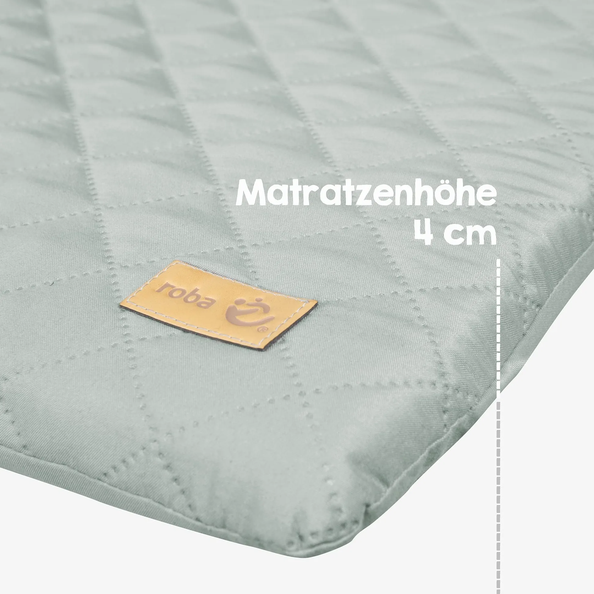 roba Colchon Cambiador Bebe roba Style 85 x 75 cm - Suave y Impermeable - con Diseño Acolchado para Mesas de Cambio de Bebés - Fácil de Limpiar - Verde