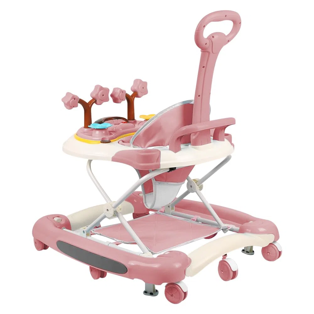 asiento de bebé para mesa de actividades, saltadores suspendidos, andador con música y luces, 67 x 72 x 92 cm, rosa (A)