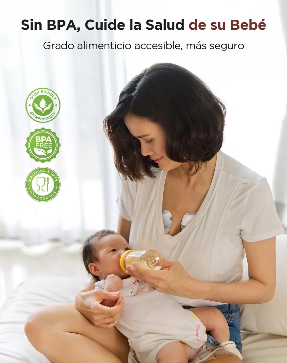 Haokoo Sacaleches Electricos Manos Libres Portatil, 201g Ligero Extractor de Leche Materna Electrico, Recargable, Sin BPA, 3 Modos y 12 Niveles, 21mm/24mm Brida, para Viajes, Oficina, 1 Pieza