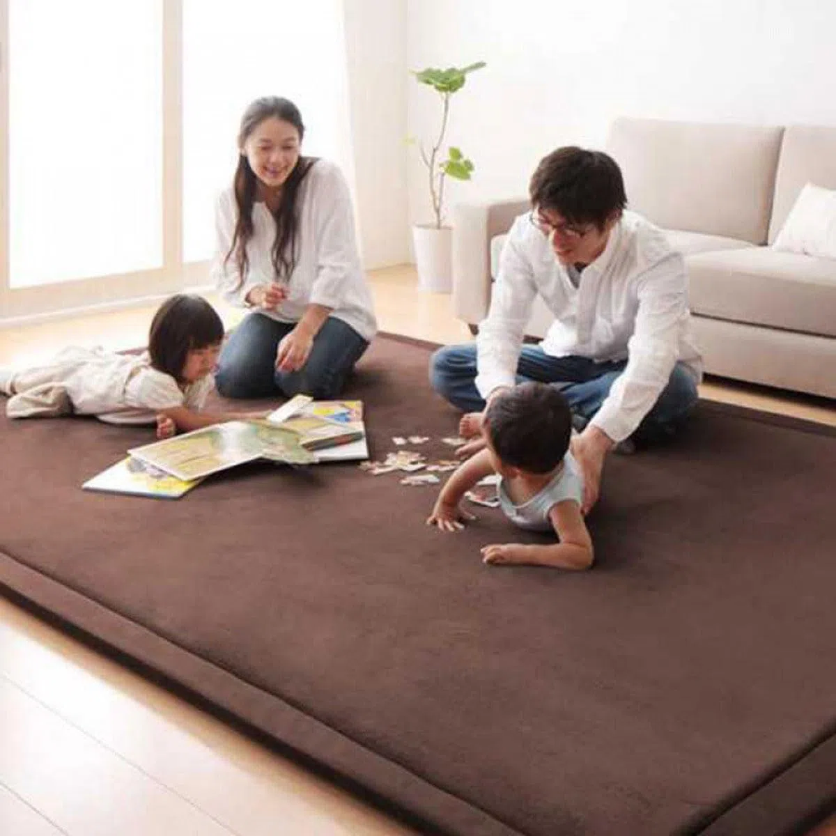 Alfombra Infantil para Dormitorio Cuarto de Jugar, Alfombra Engrosamiento 2.5cm Coral Terciopelo, Alfombra Habitación Infantil -Bus-80 * 150cm